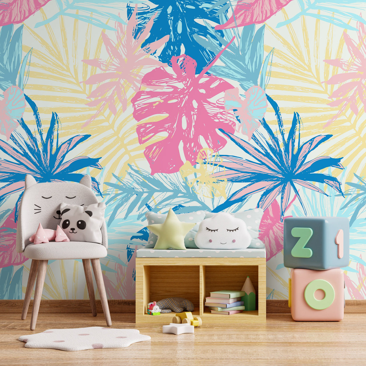 Tropical Self Adhesive Prop Art Removable Wallpaper Tropical Wallpaper Peel and Stick Wall Paper - A652