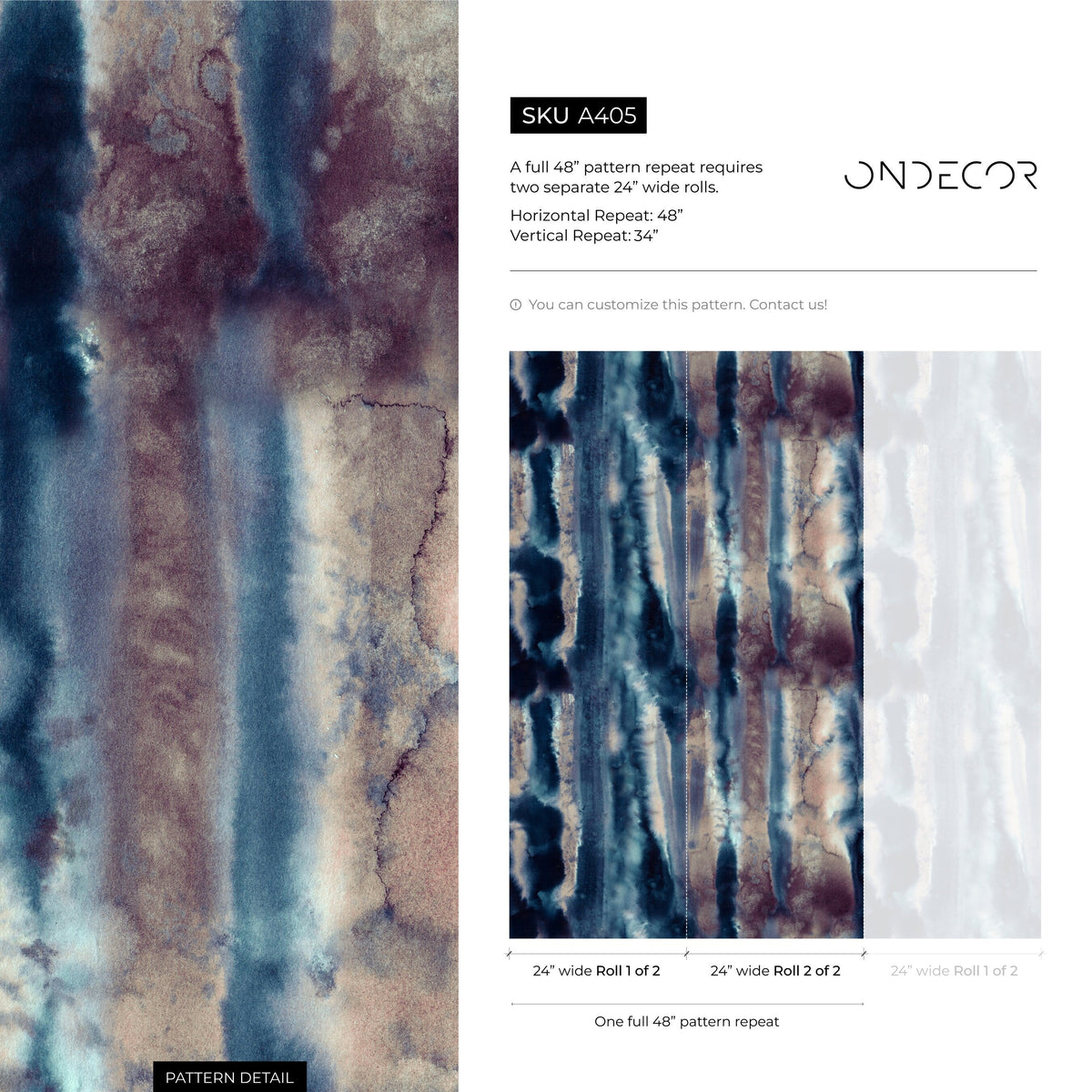 Self-adhesive Removable Wallpaper, Wallpaper, Peel and Stick Fabric Wallpaper, Wallpaper Opuntia - A405