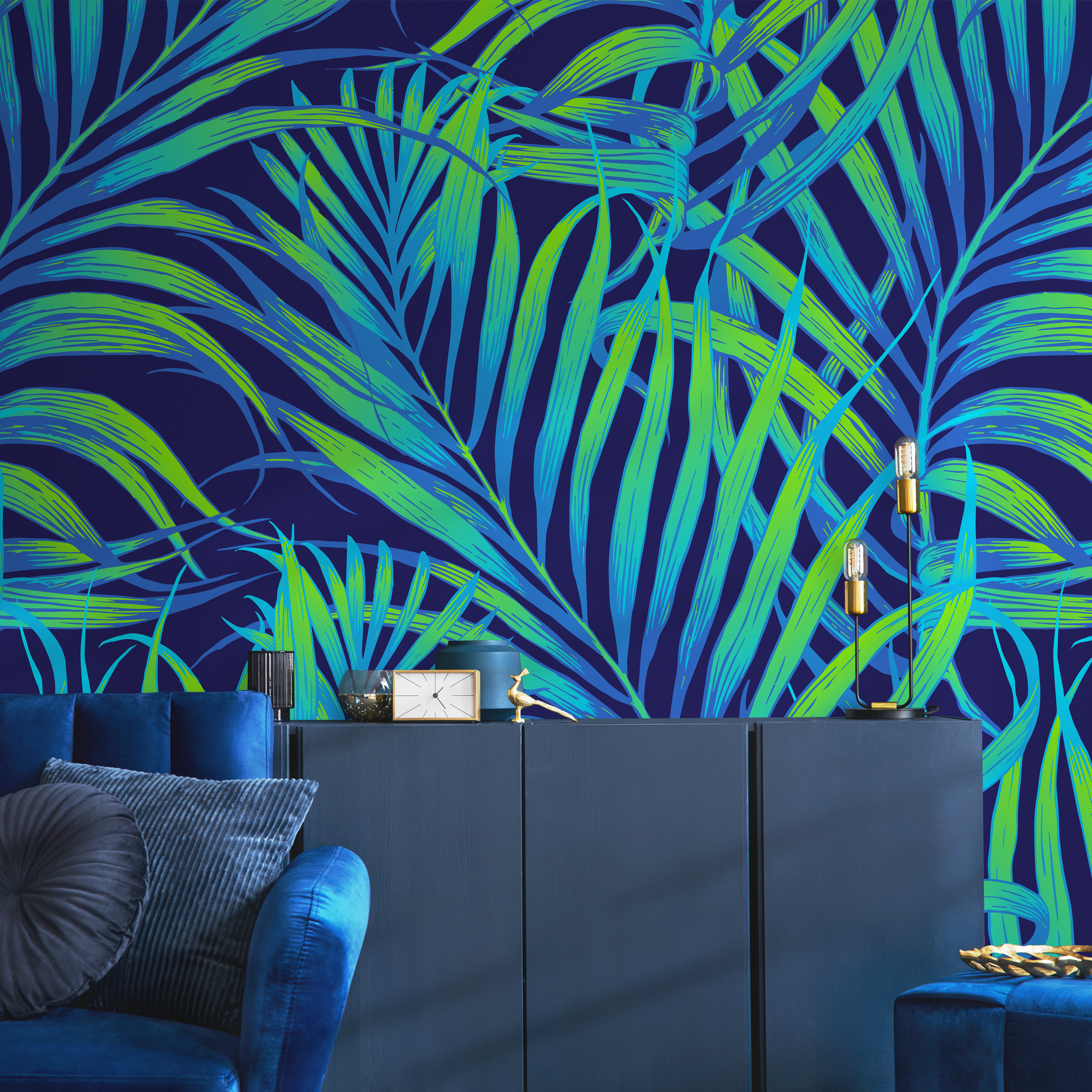 Blue and Green Wallpaper