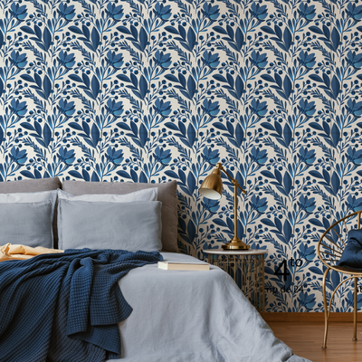 Blue and White Wallpaper