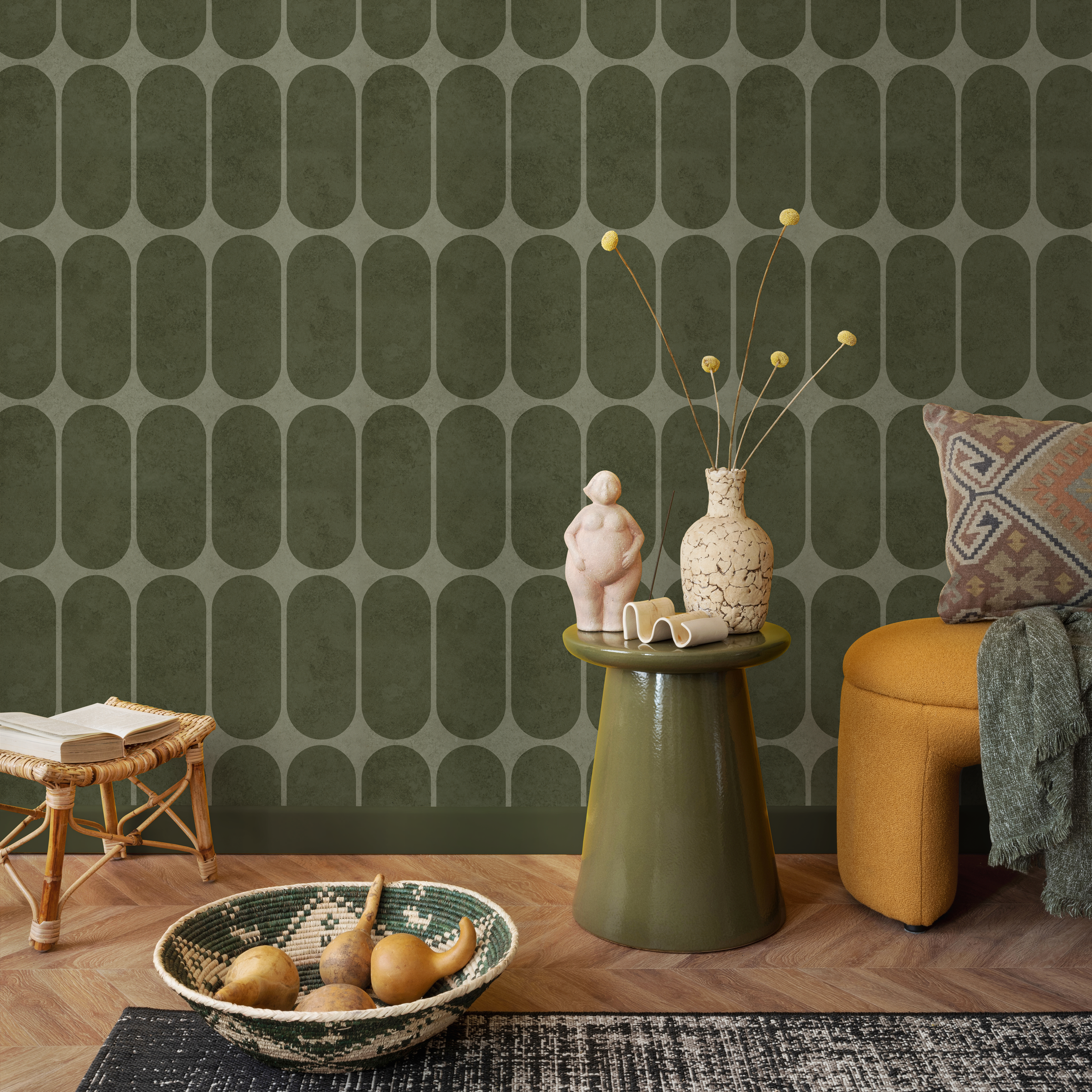 Green Geometric Wallpaper