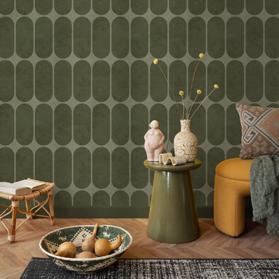 Green Mid Century Wallpaper