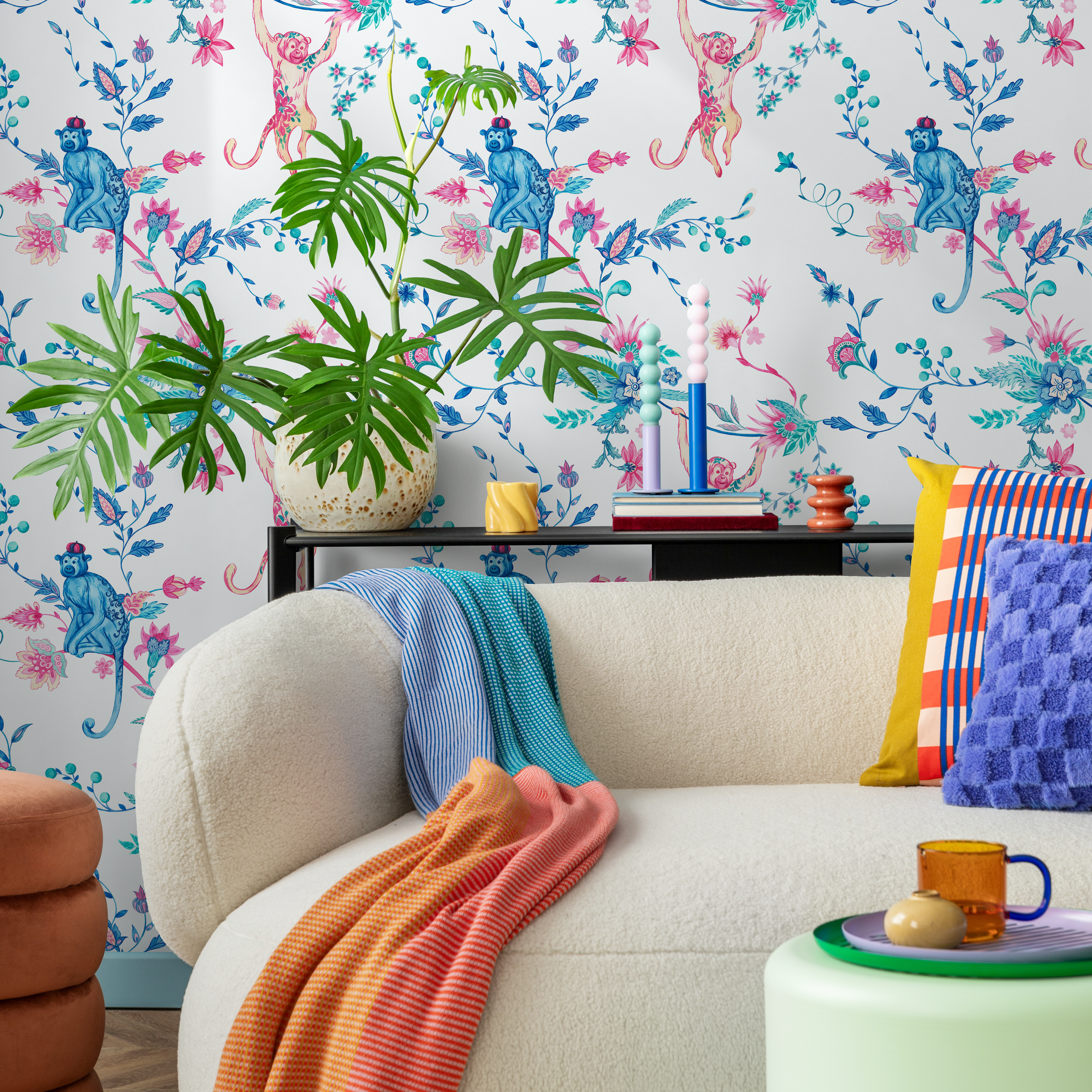 Pink and Blue Wallpaper