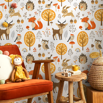 Fox And Hare Peel And Stick Wallpaper