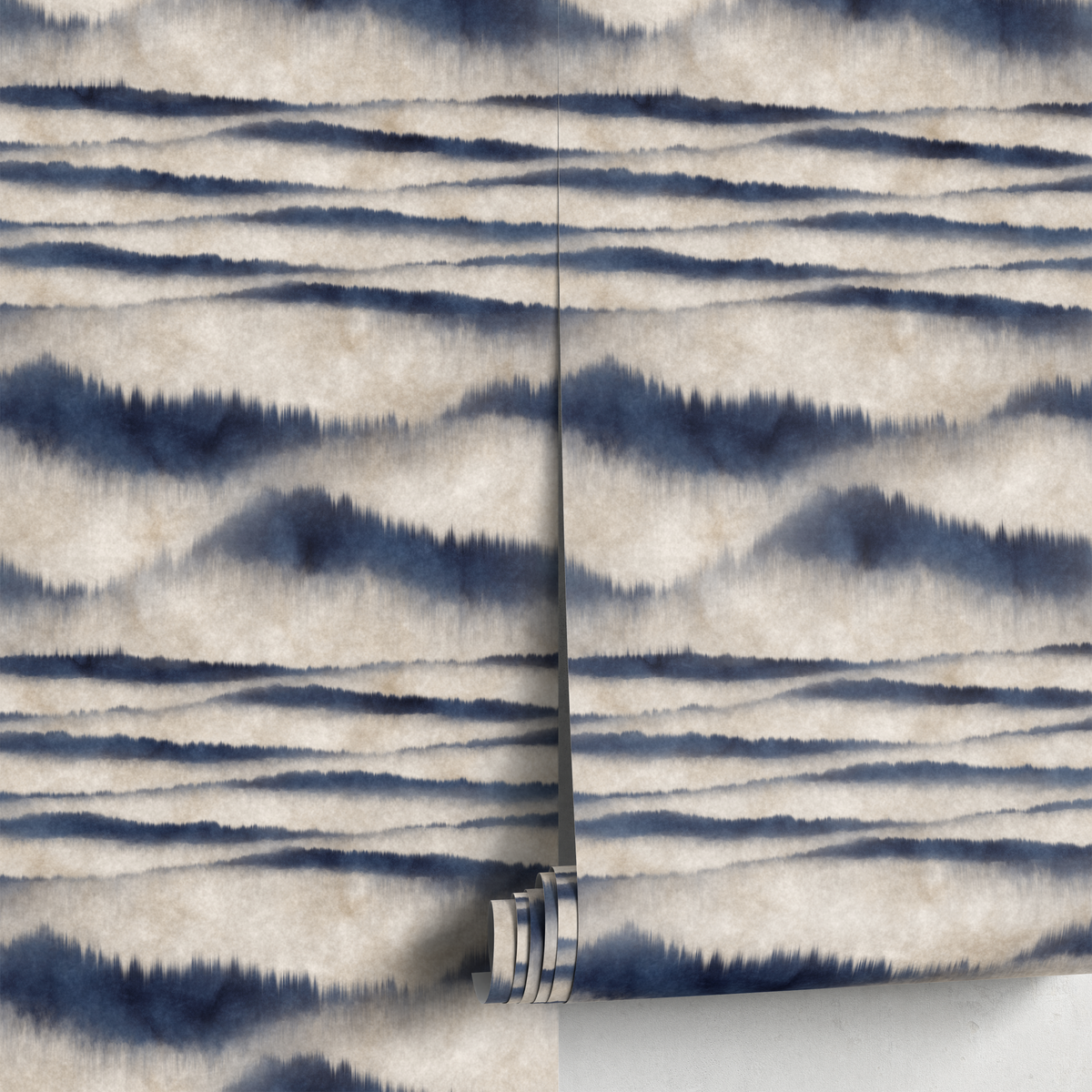 Contemporary Powder Room Wallpaper