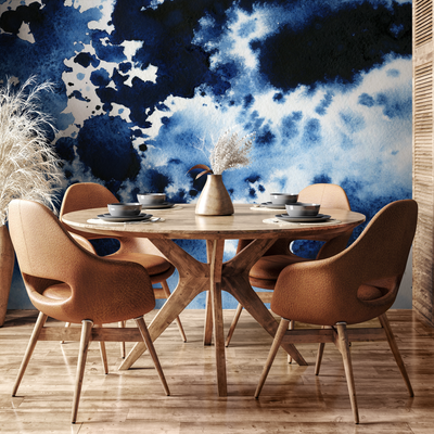 Blue Mural Wallpaper