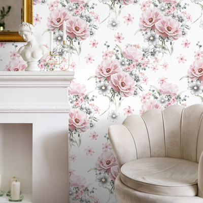 Pink And White Flower Wallpaper