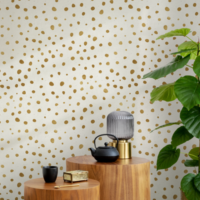Gold Dot Peel And Stick Wallpaper