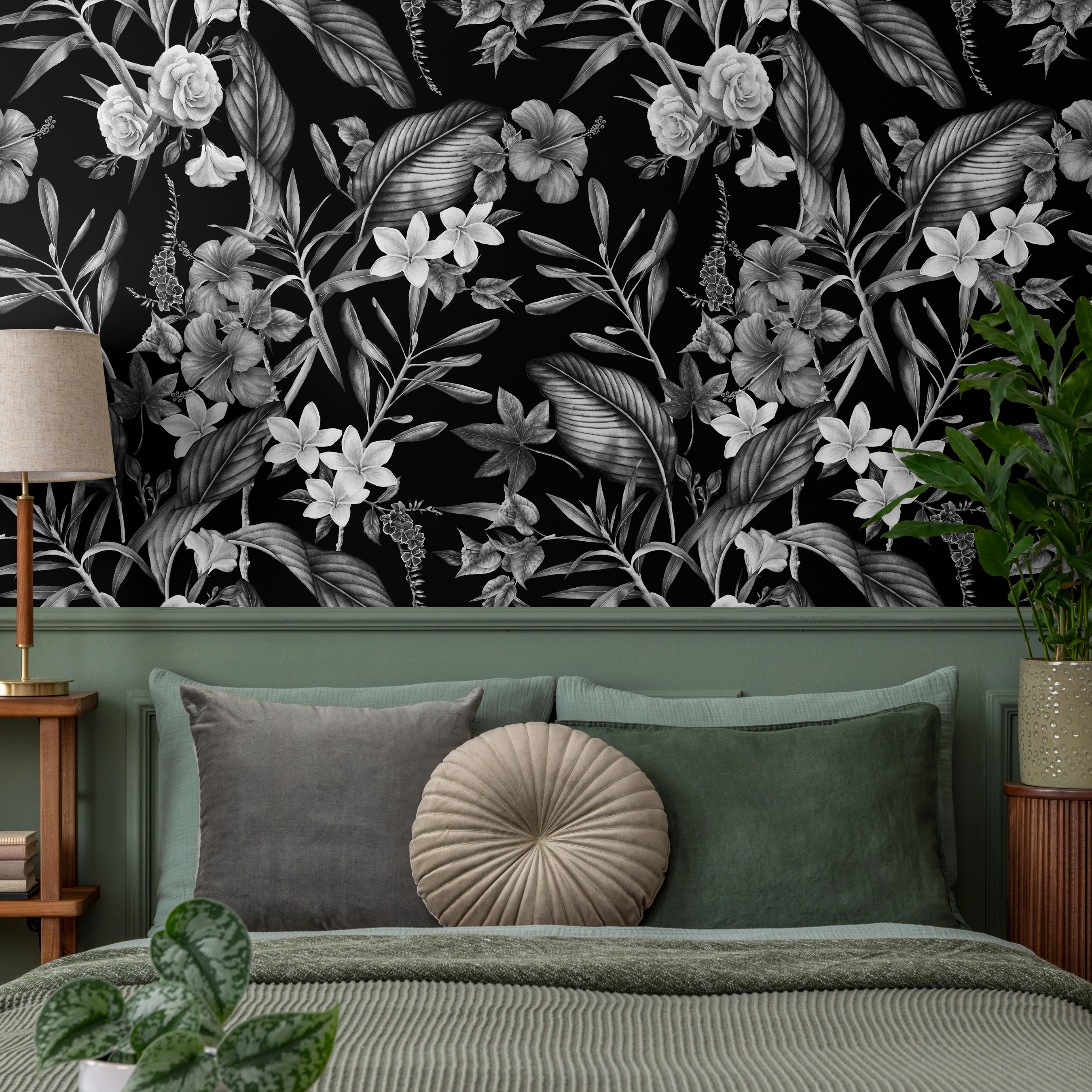 Black And Flower Wallpaper