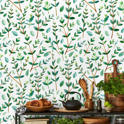 Green Kitchen Wallpaper