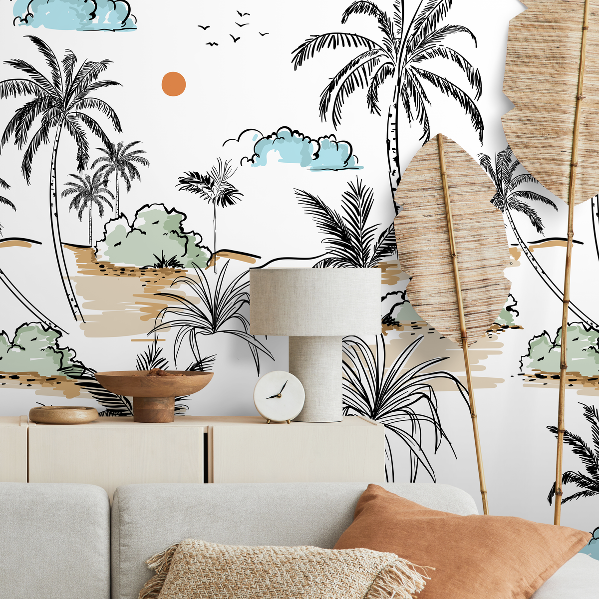 Modern Coastal Wallpaper
