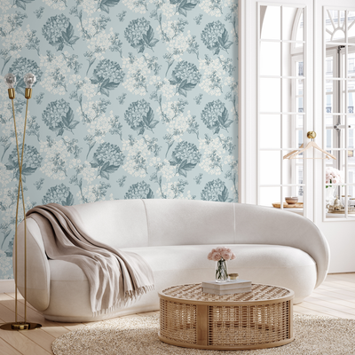 Peel And Stick Wallpaper Hydrangea