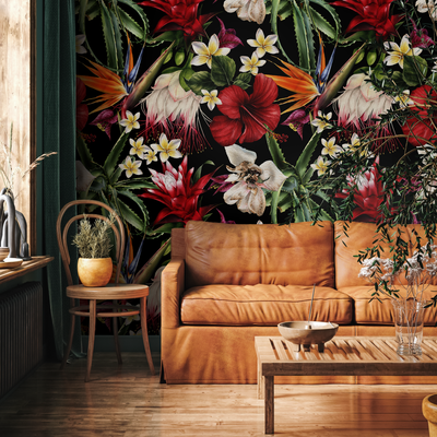 Tropical Floral Wallpaper