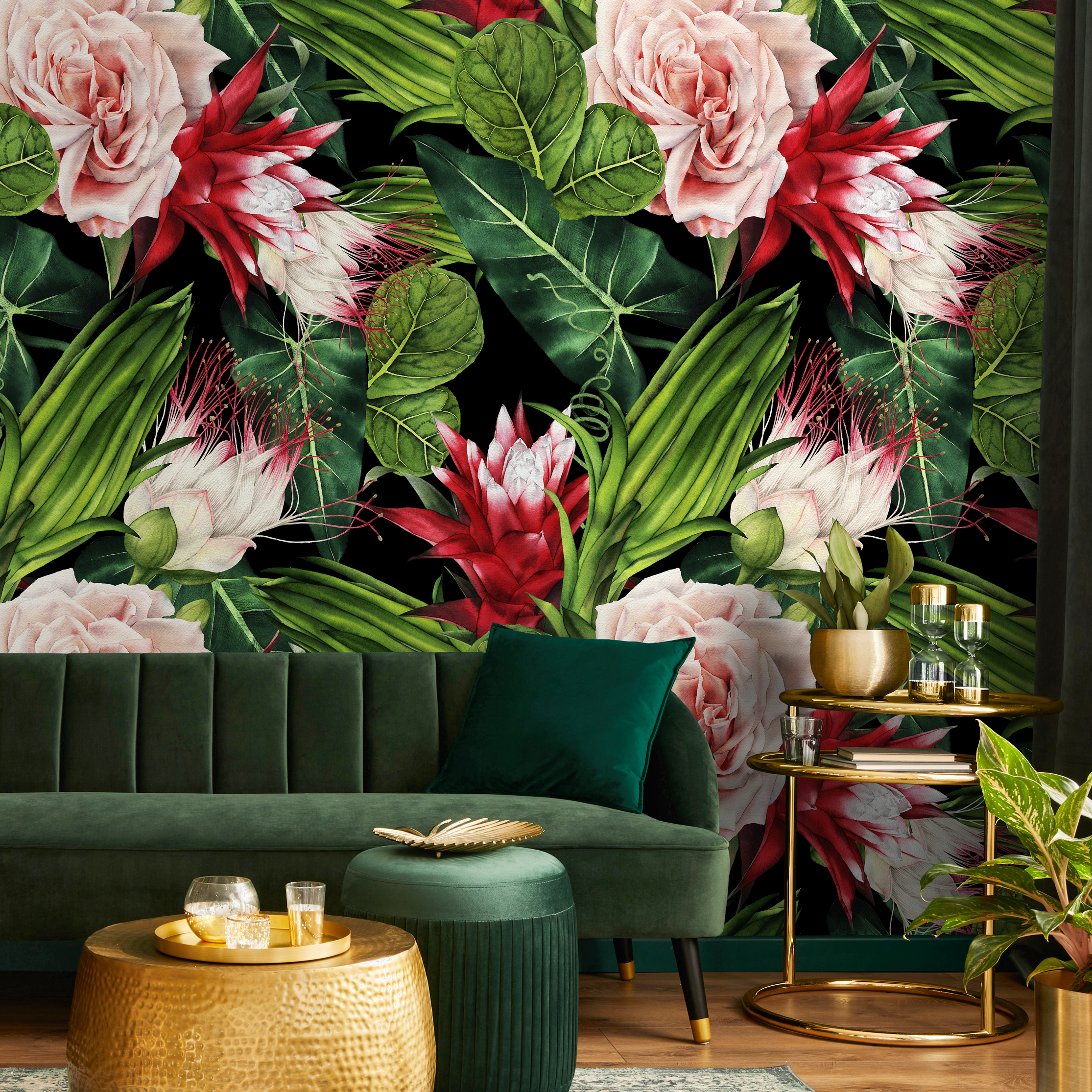 Large Print Floral Wallpaper