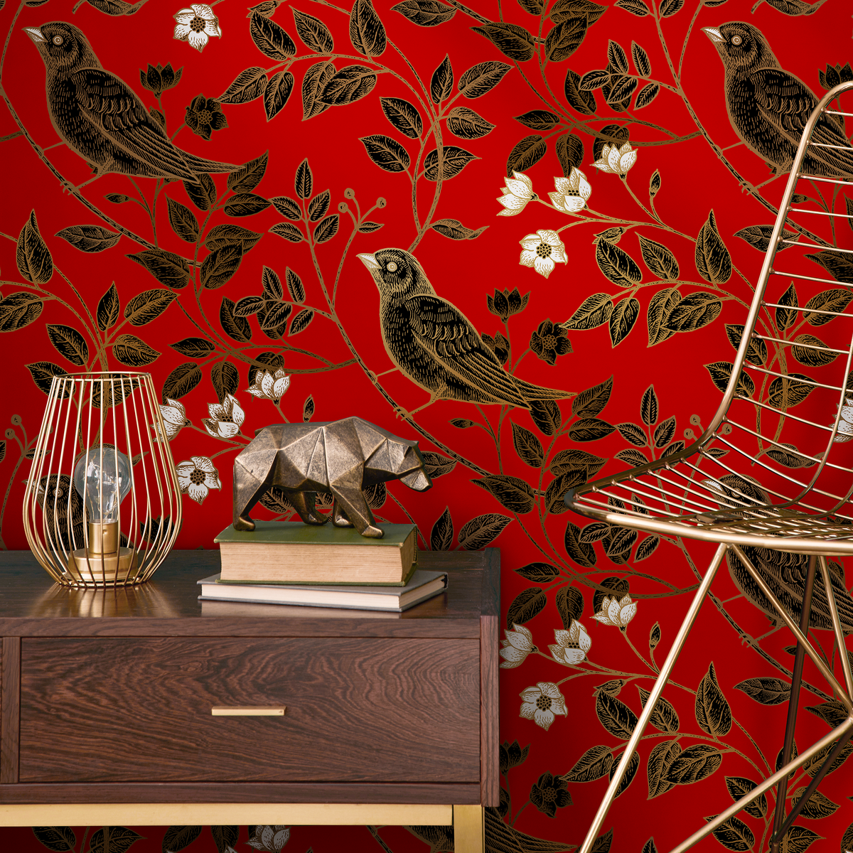 Red Vintage Wallpaper