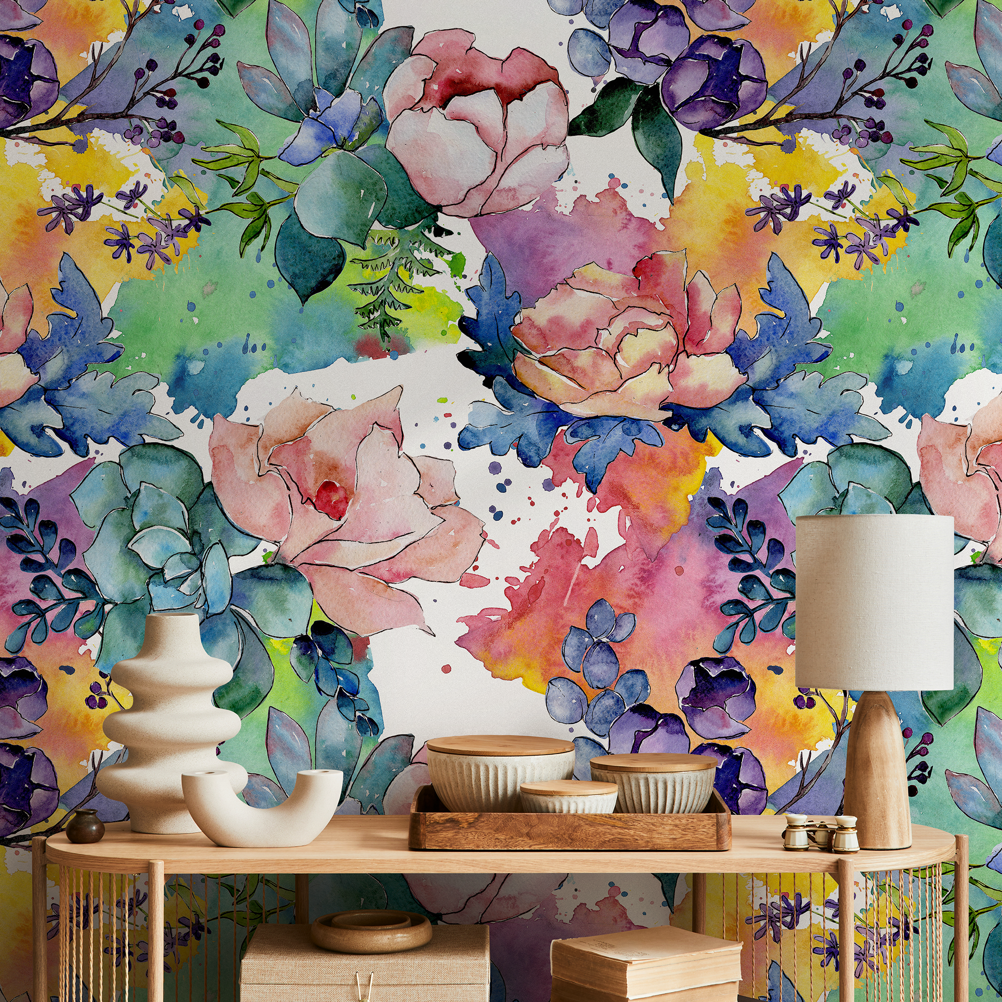 Colorful Floral Wallpaper