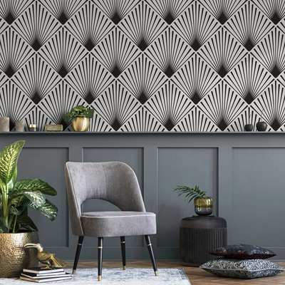 Art Deco Black Wallpaper