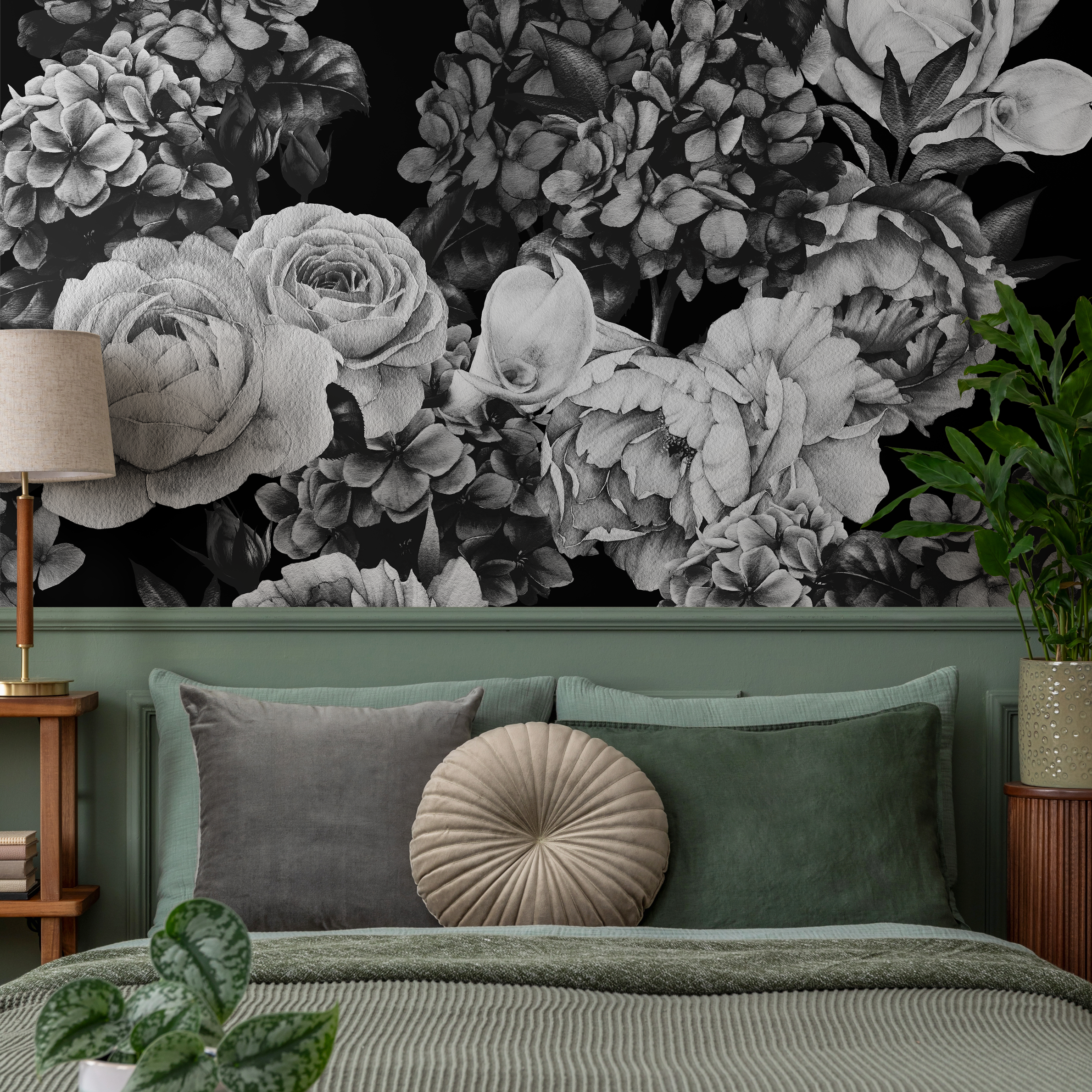 Black Wallpaper Flower