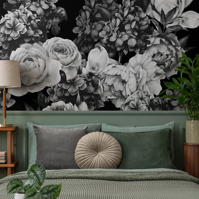 Black Wallpaper Flower