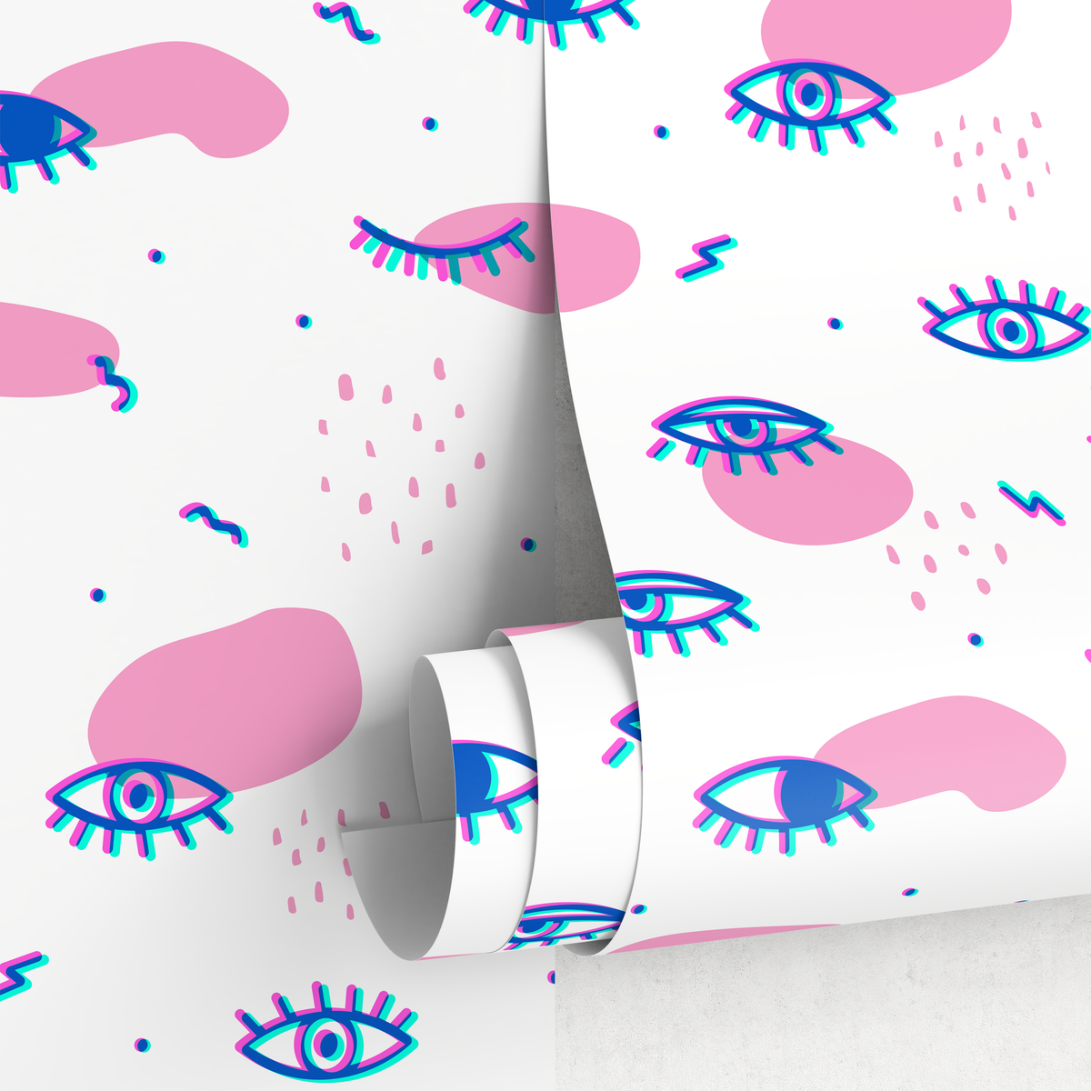 Pink Wallpaper Bathroom