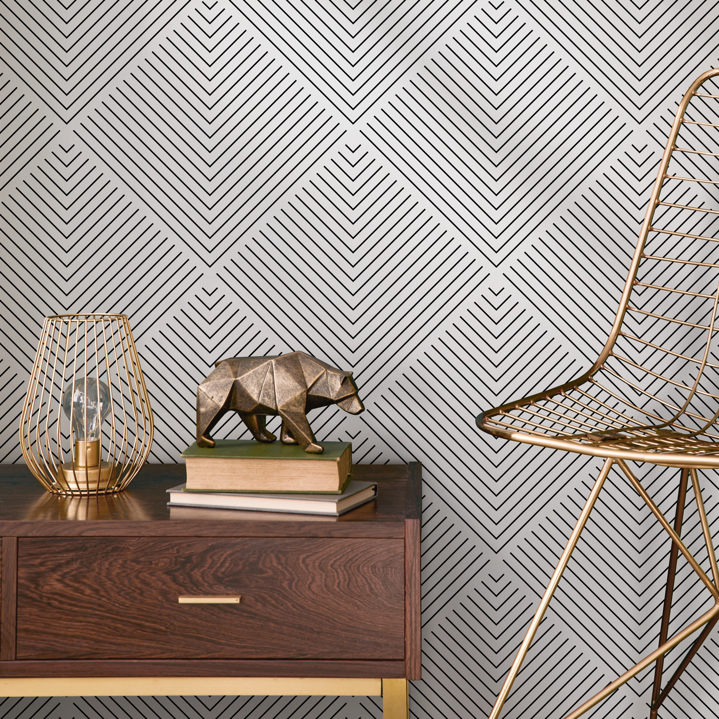 Black and White Chevron Wallpaper