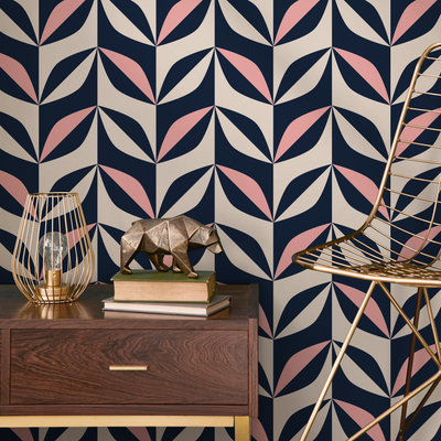 Pink Art Deco Wallpaper