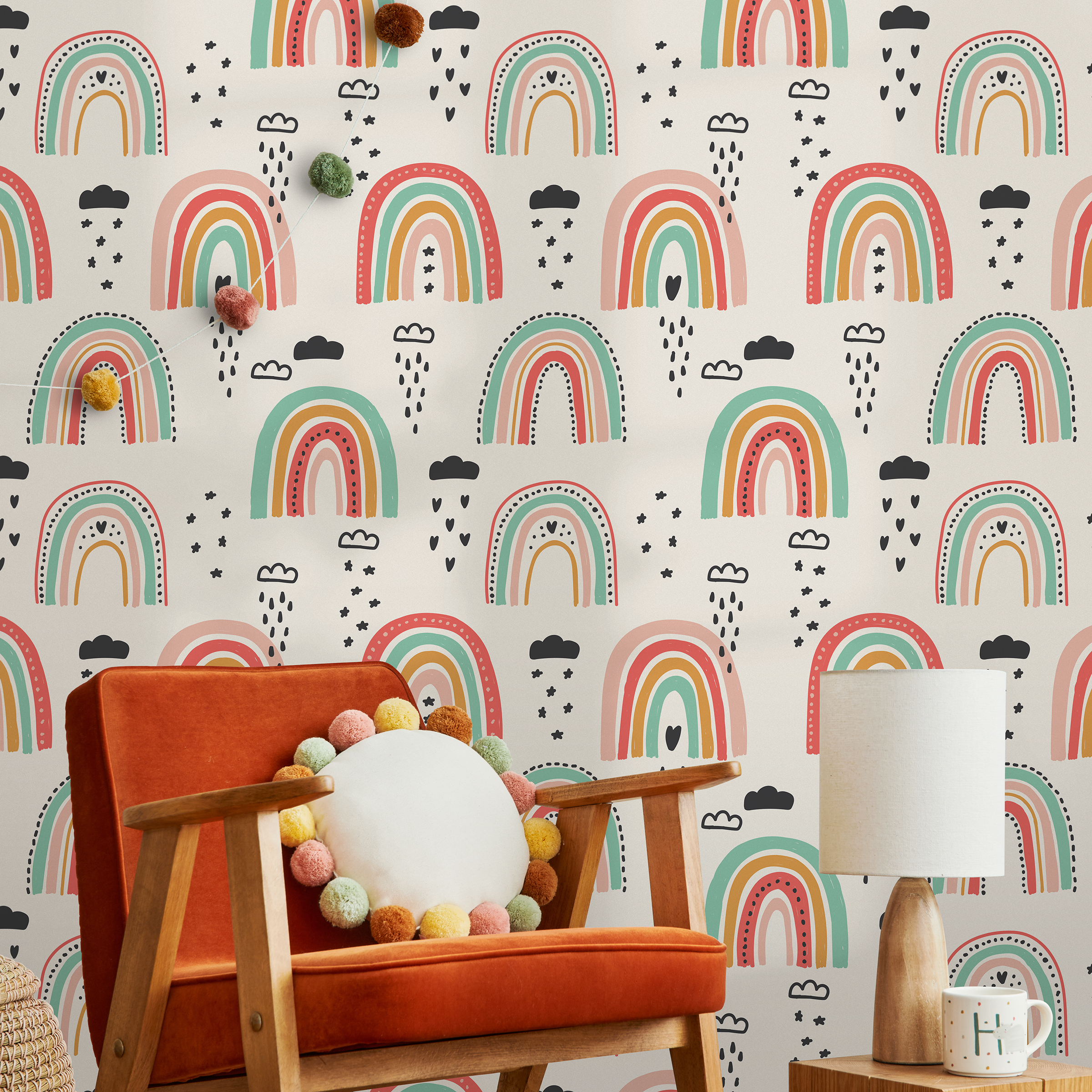 Peel And Stick Wallpaper Rainbow