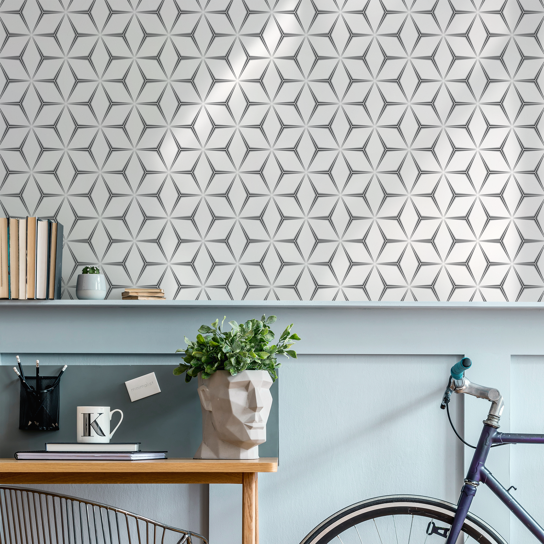 Grey Geometric Wallpaper