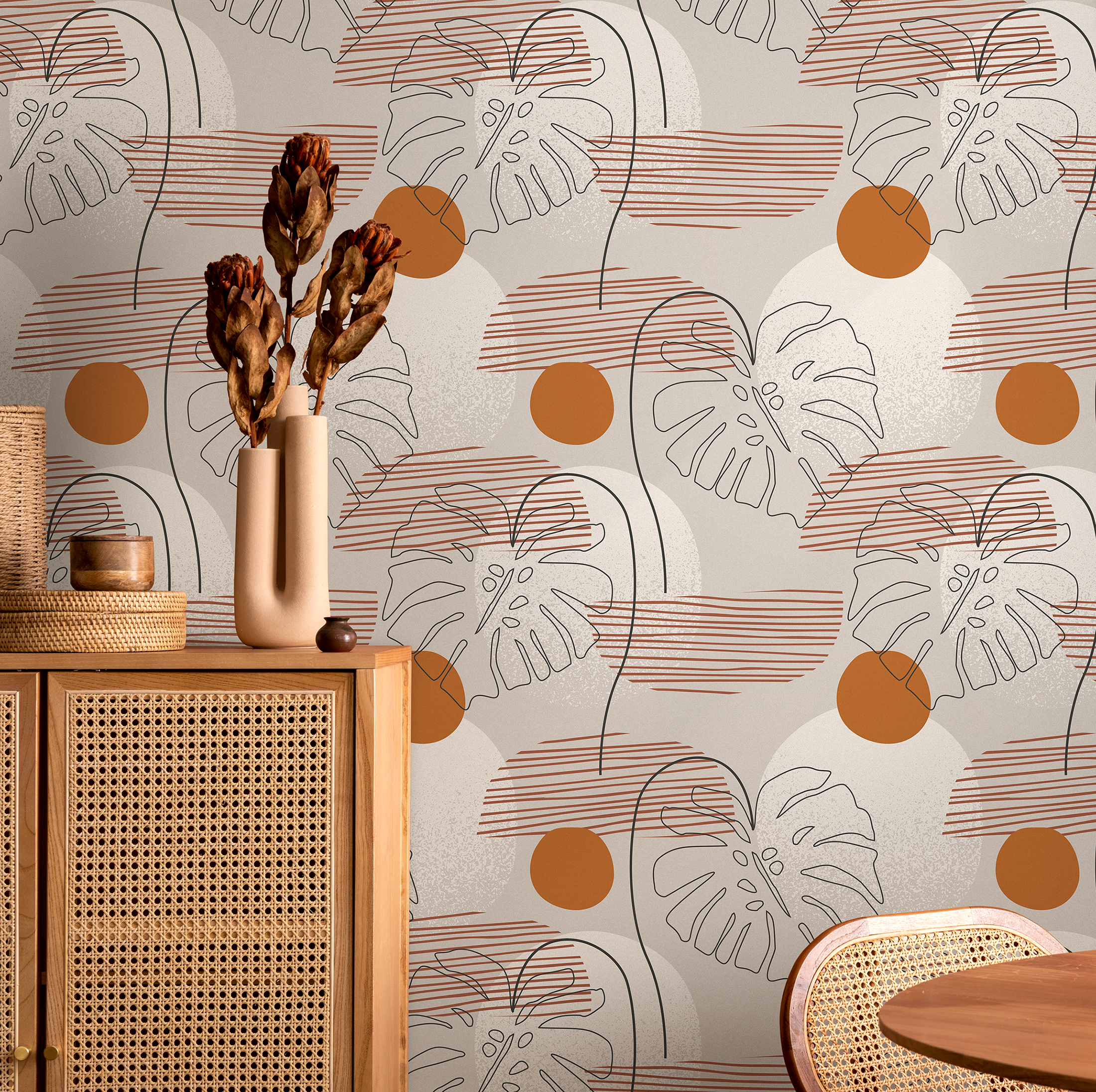 Scandinavian Monstera Wallpaper