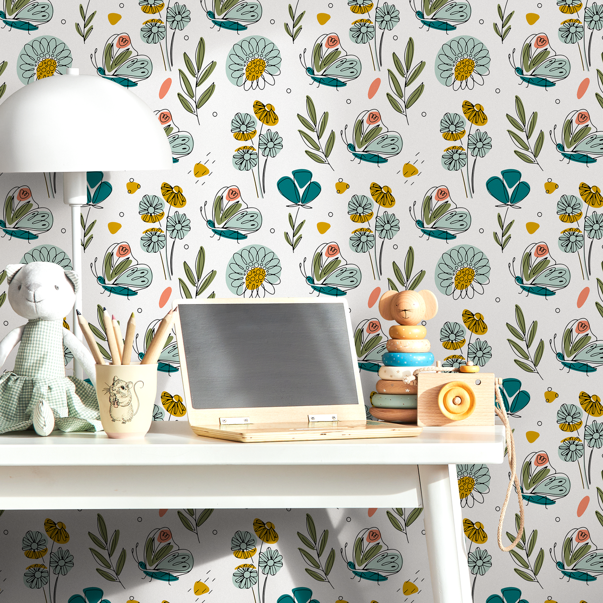 Teal Butterfly Wallpaper