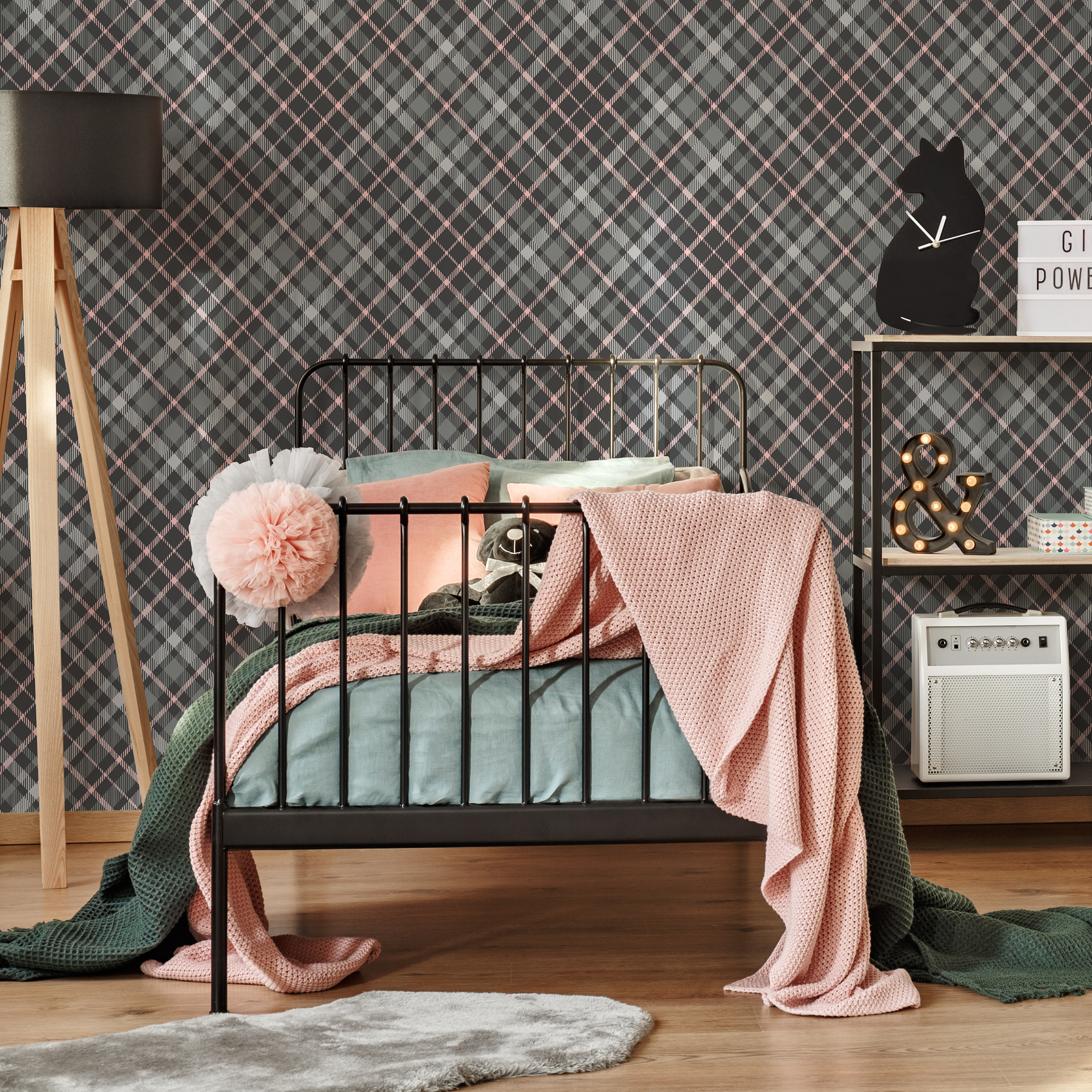Dark Plaid Wallpaper