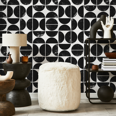 Black And White Wallpaper Geometric