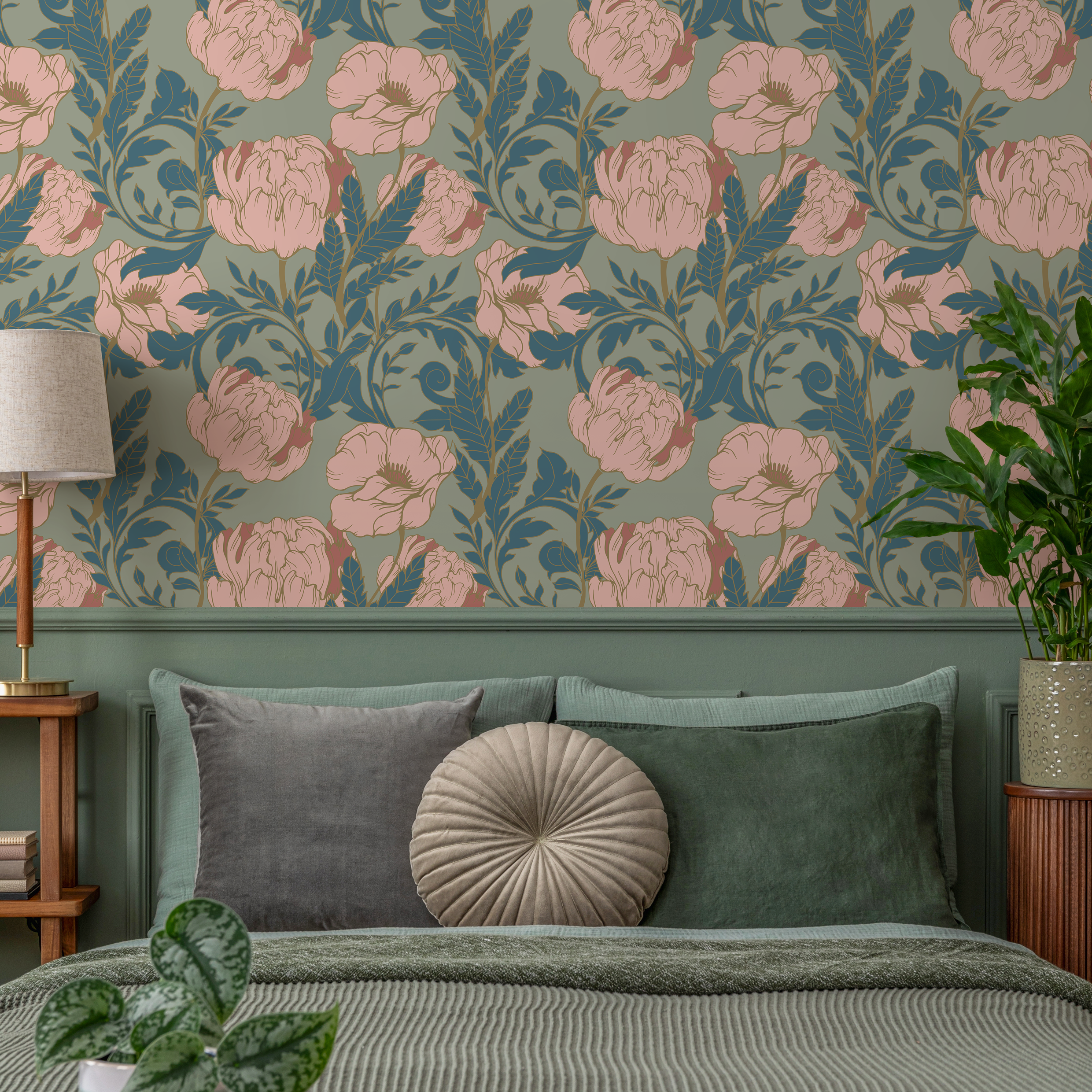 Pink Teal Wallpaper