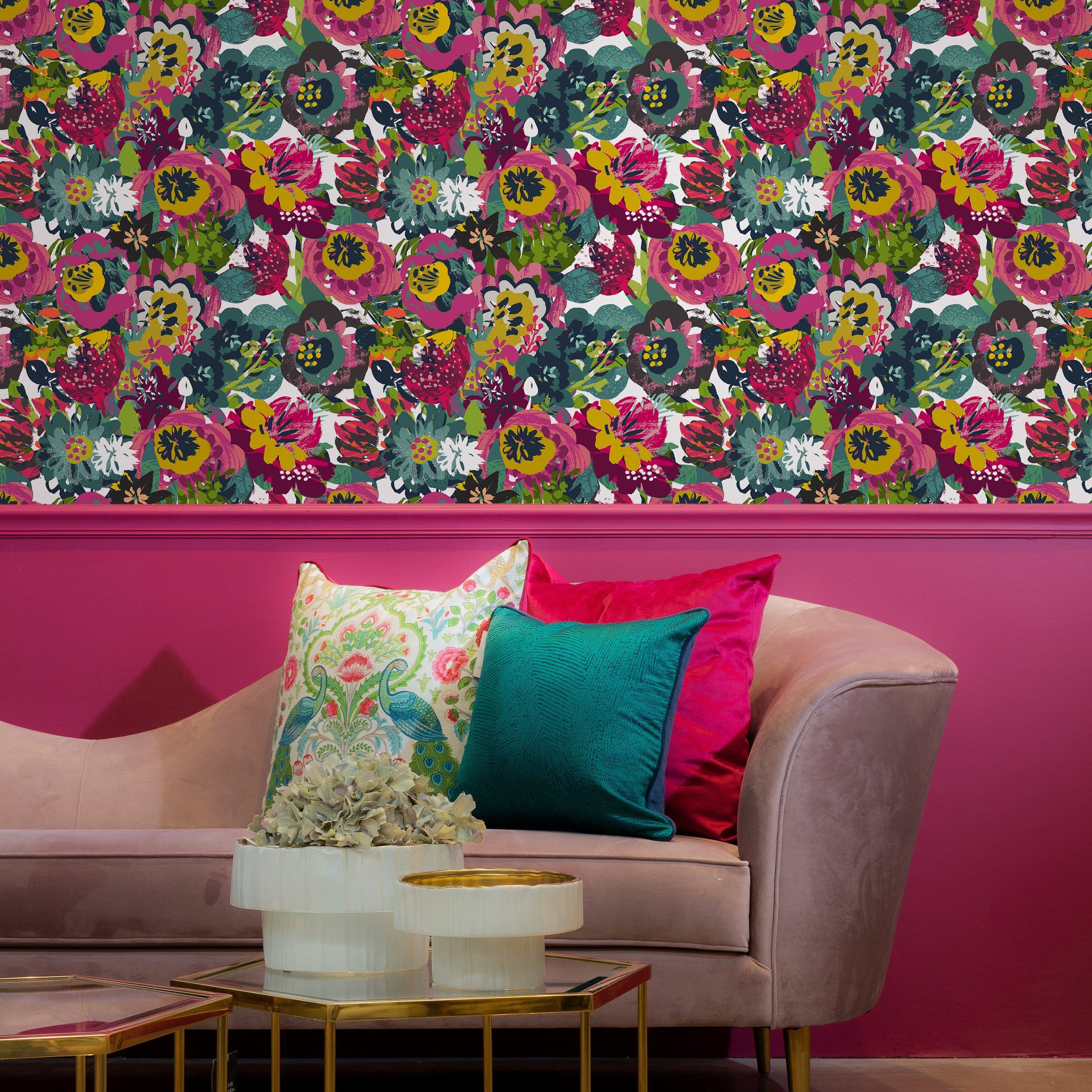Fuchsia Peel And Stick Wallpaper