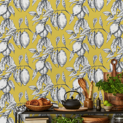 Yellow Kitchen Wallpaper