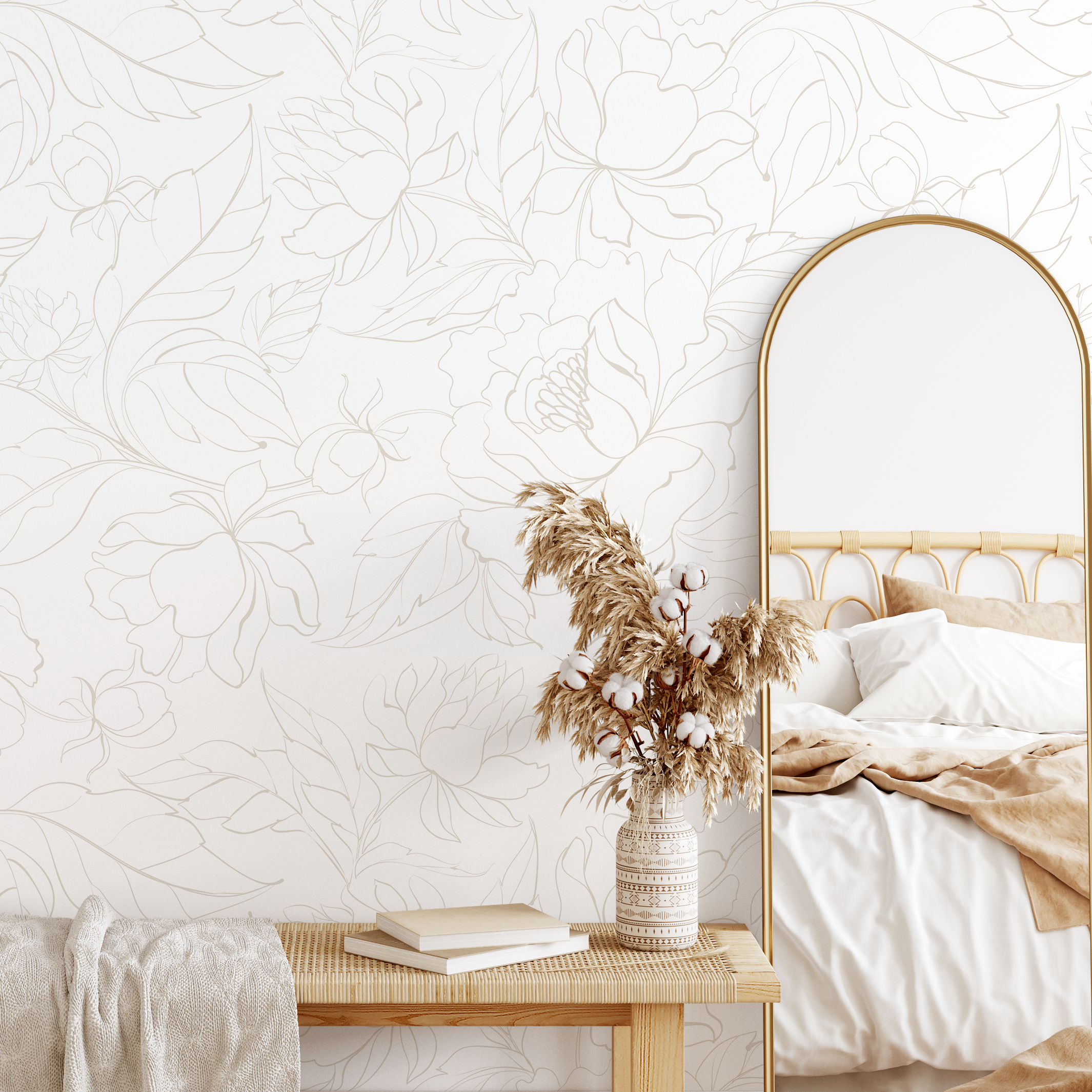 White Wallpaper Flower