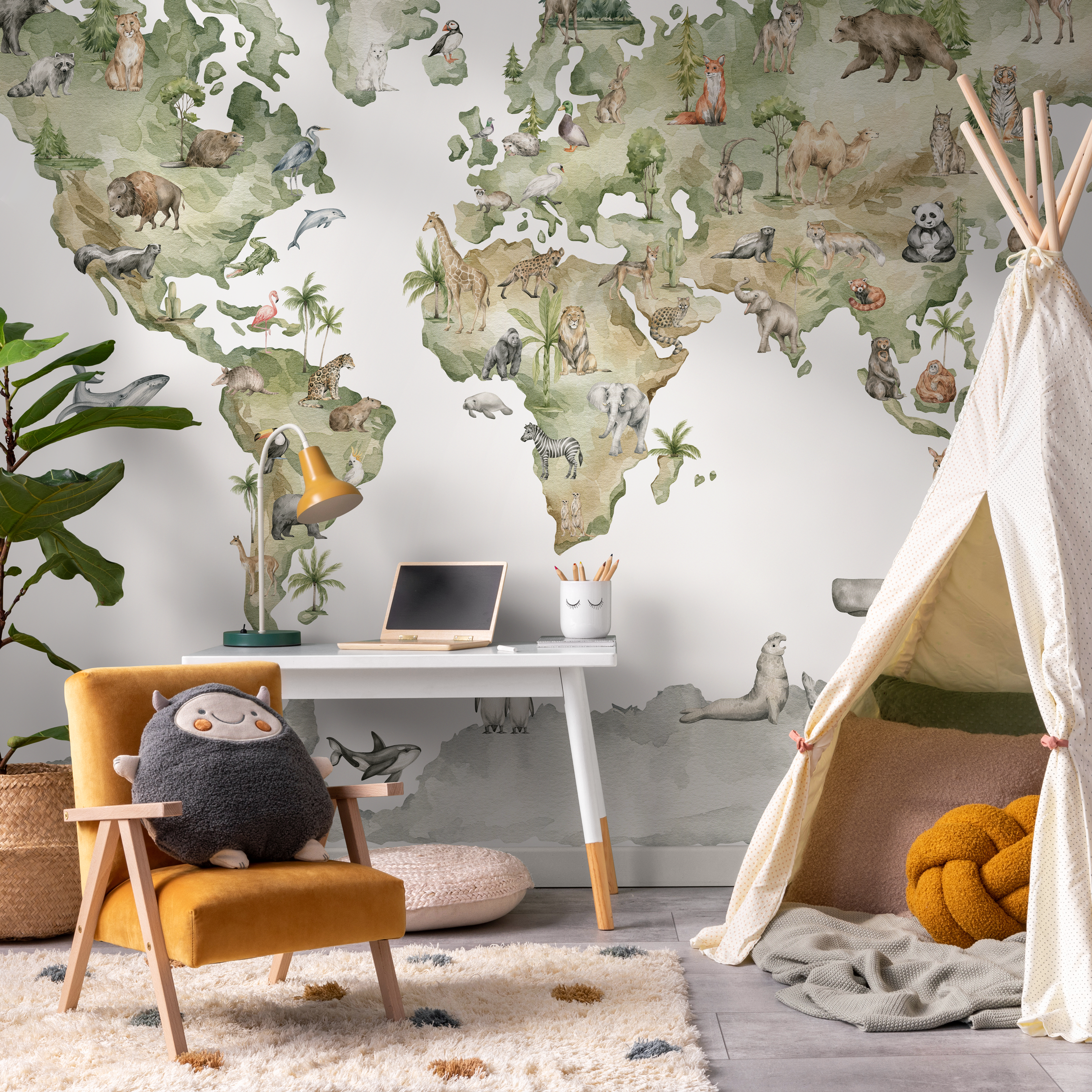 Wallpaper With World Map