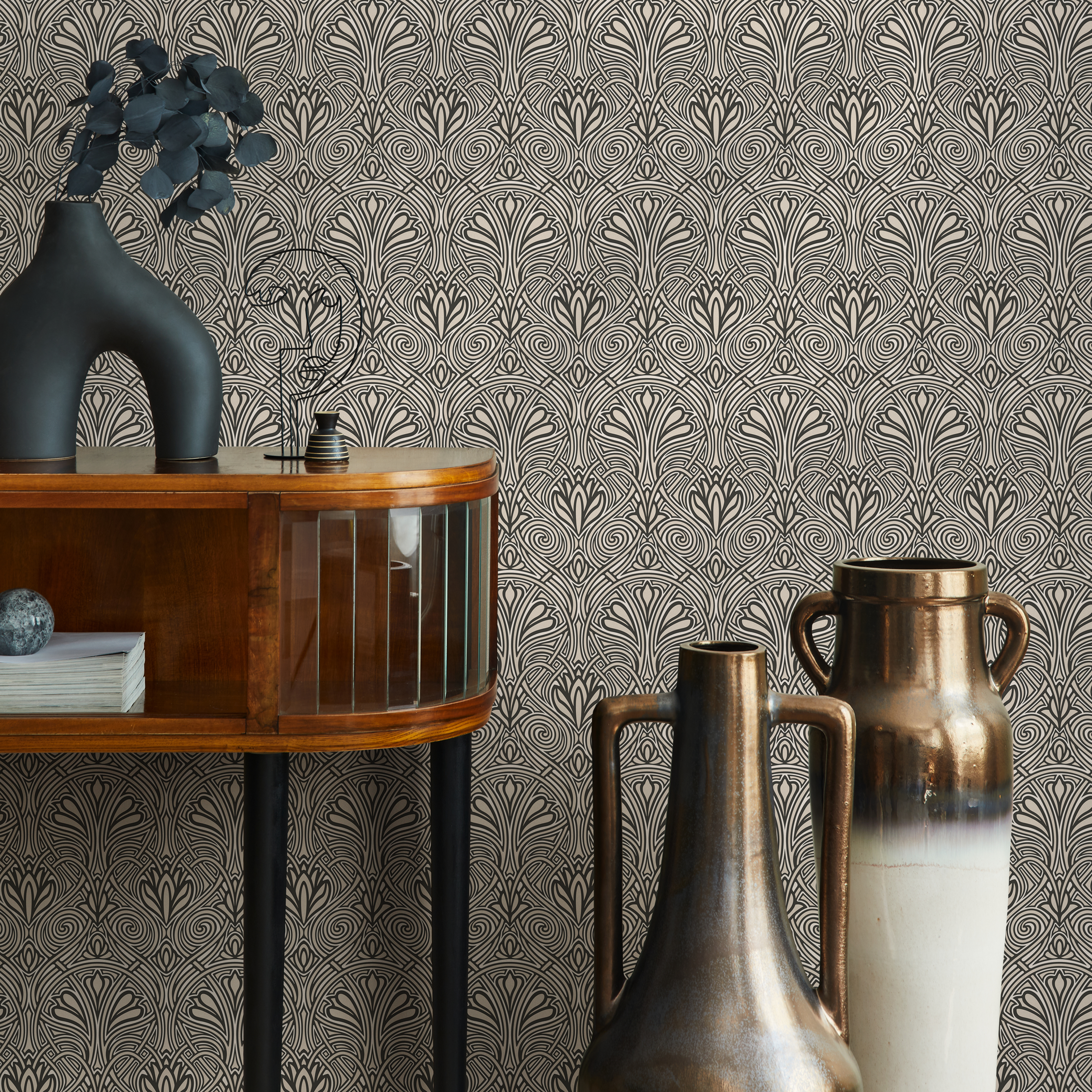 Art Nouveau Abstract Wallpaper