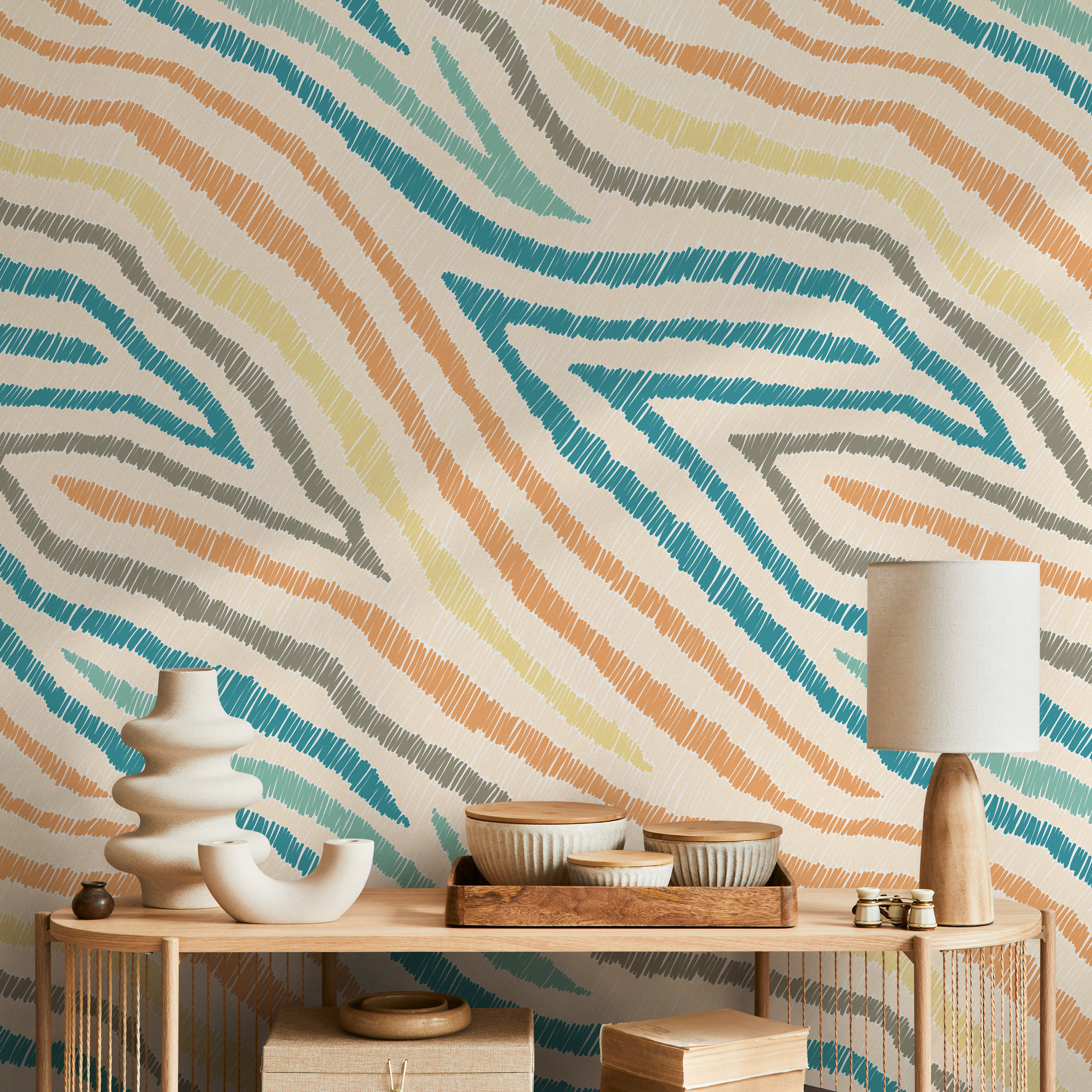 Orange And Teal Wallpaper