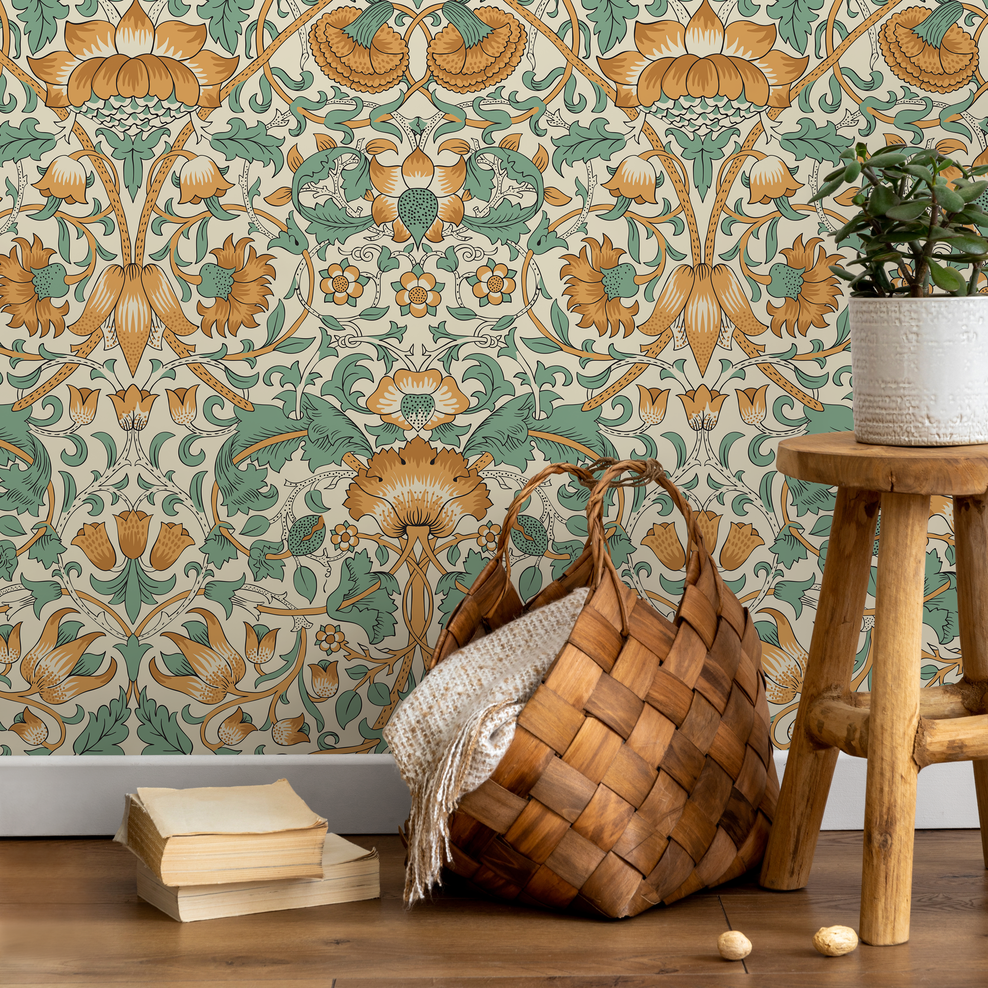 Vintage Inspired Peel And Stick Wallpaper