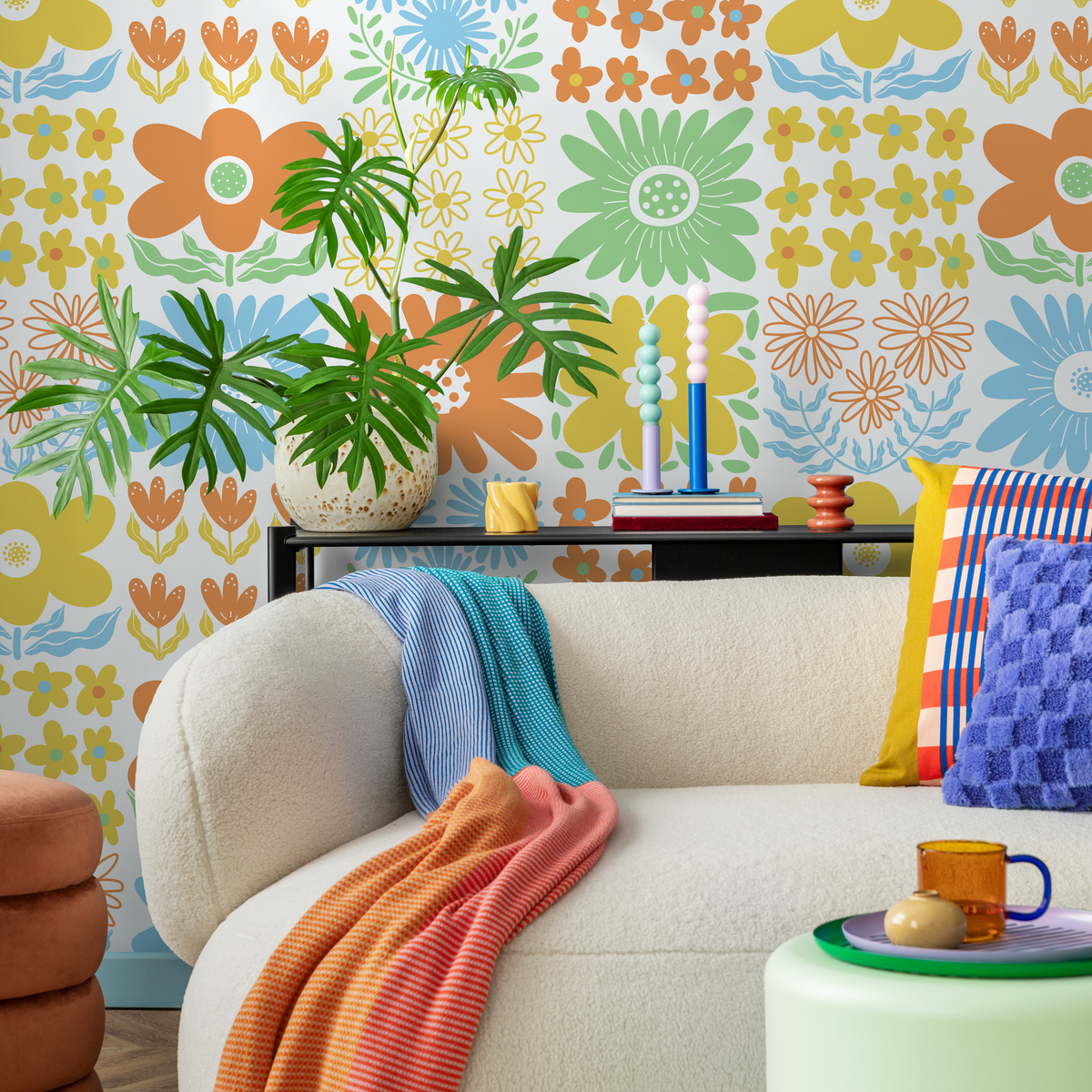 Bright Floral Wallpaper