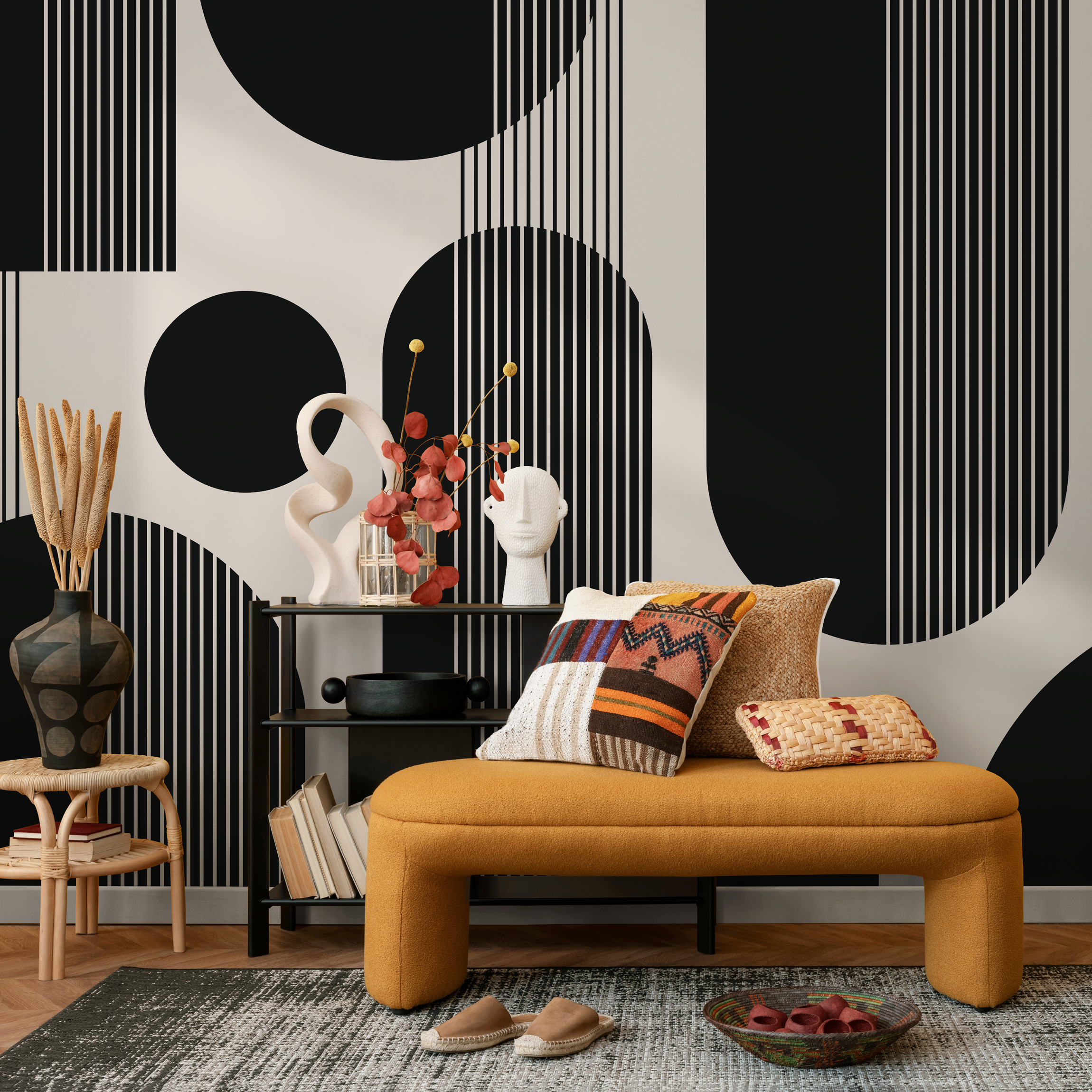 Art Deco Black Wallpaper
