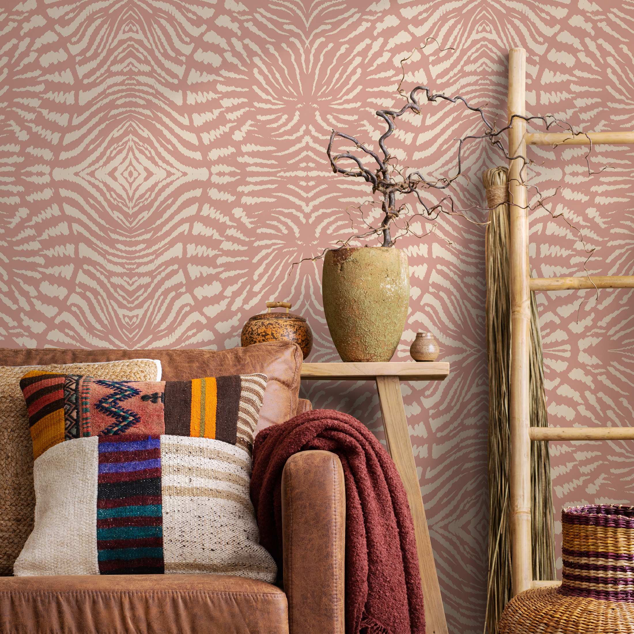 Pink Animal Print Wallpaper