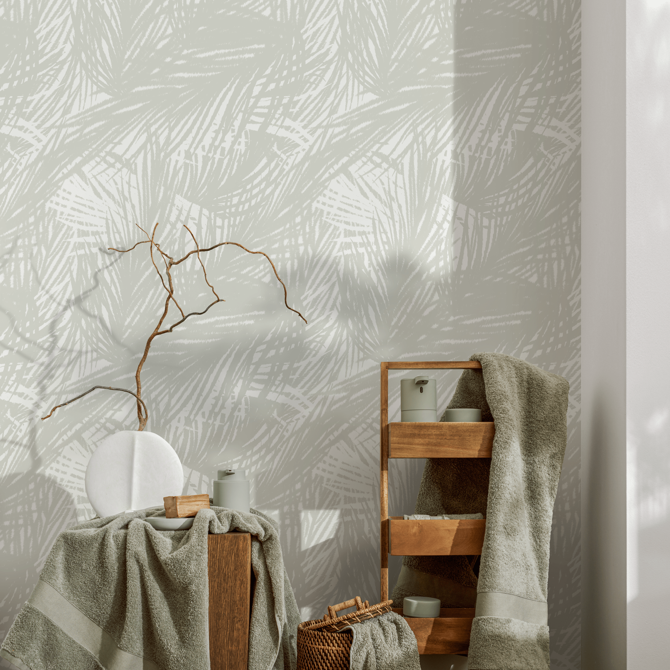 Cream Palm Wallpaper