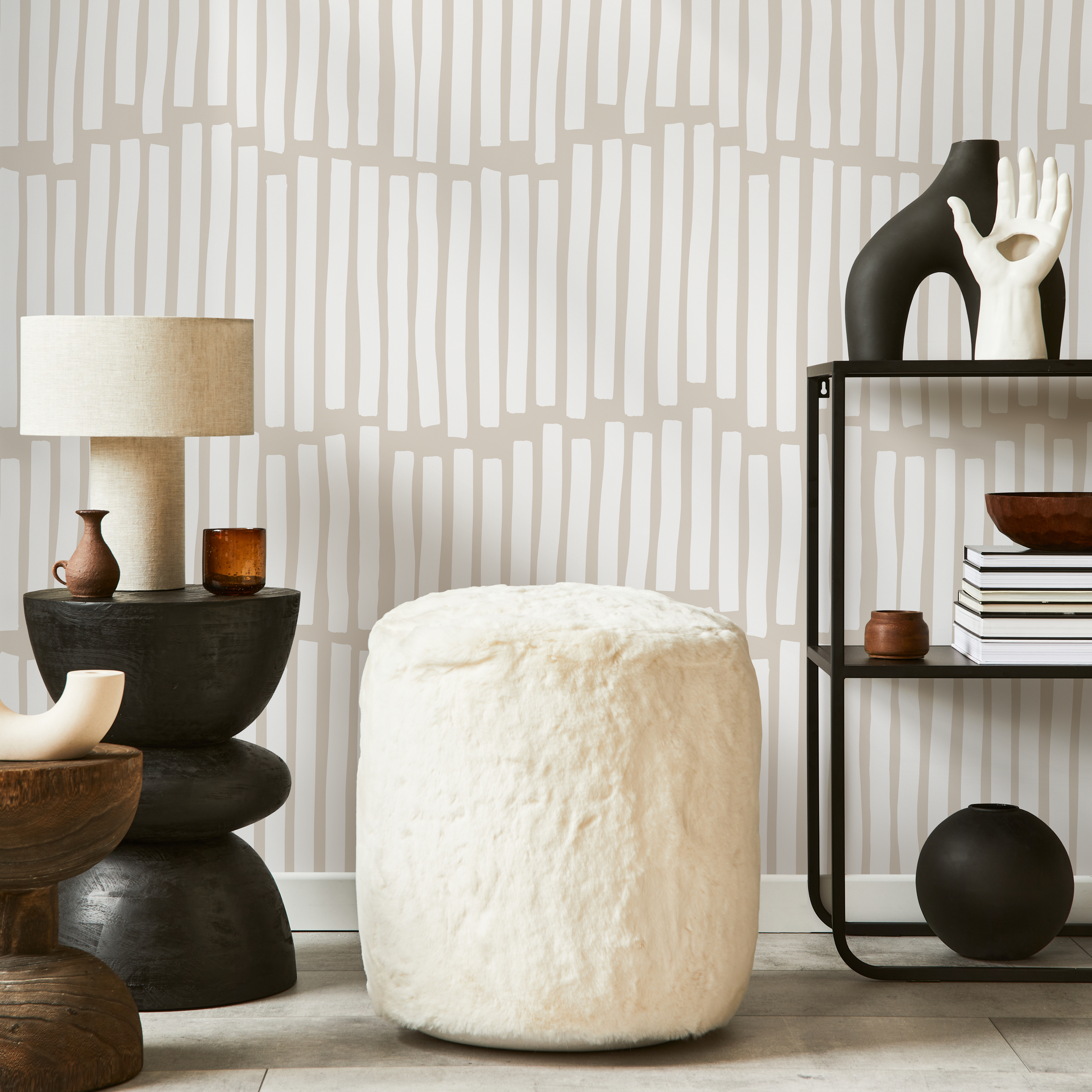 White and Beige Wallpaper