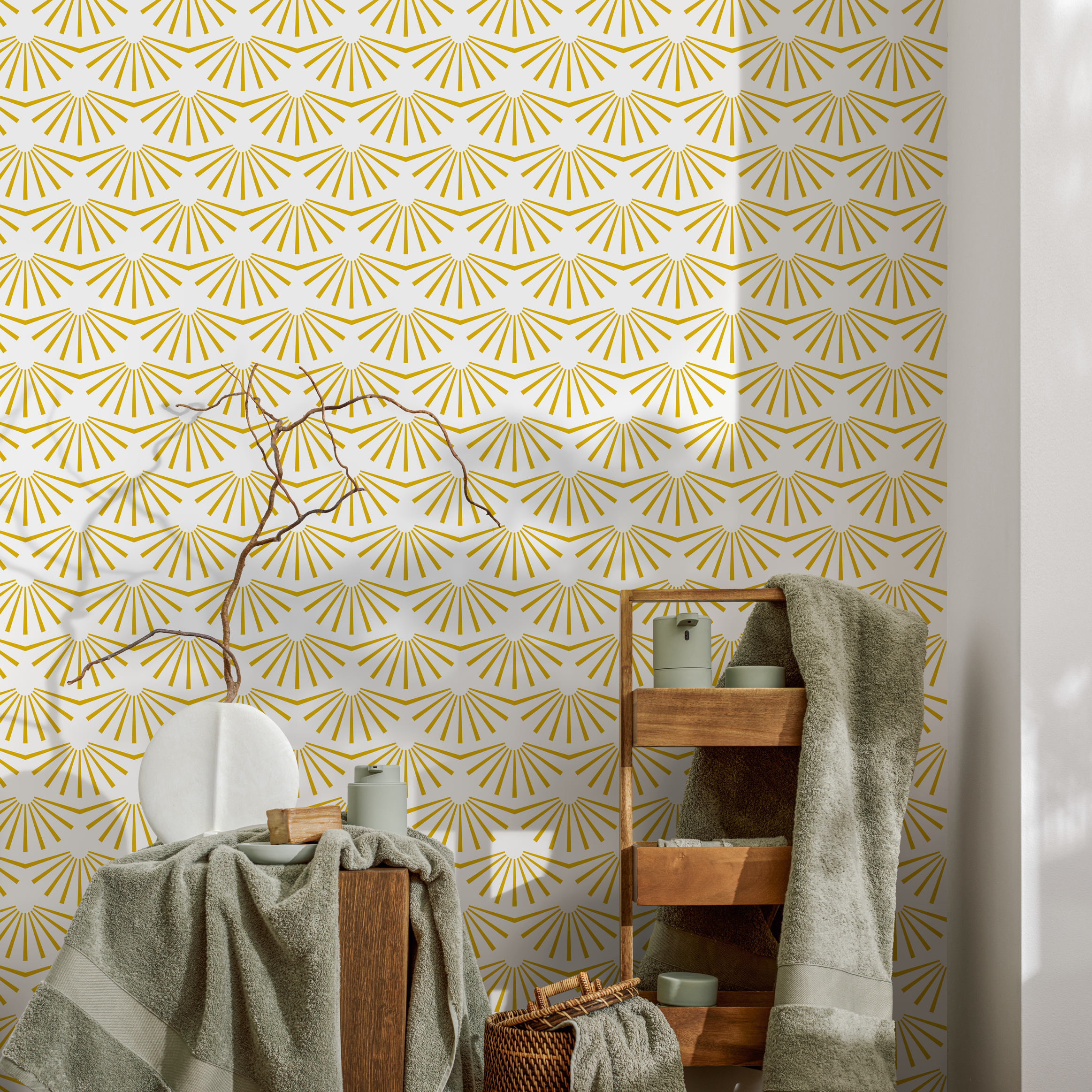 Retro Bathroom Wallpaper