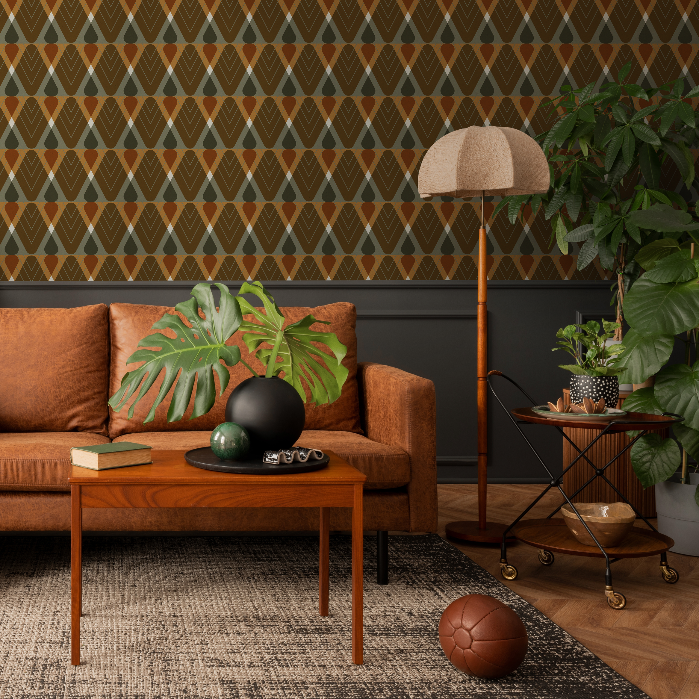 Brown Retro Wallpaper