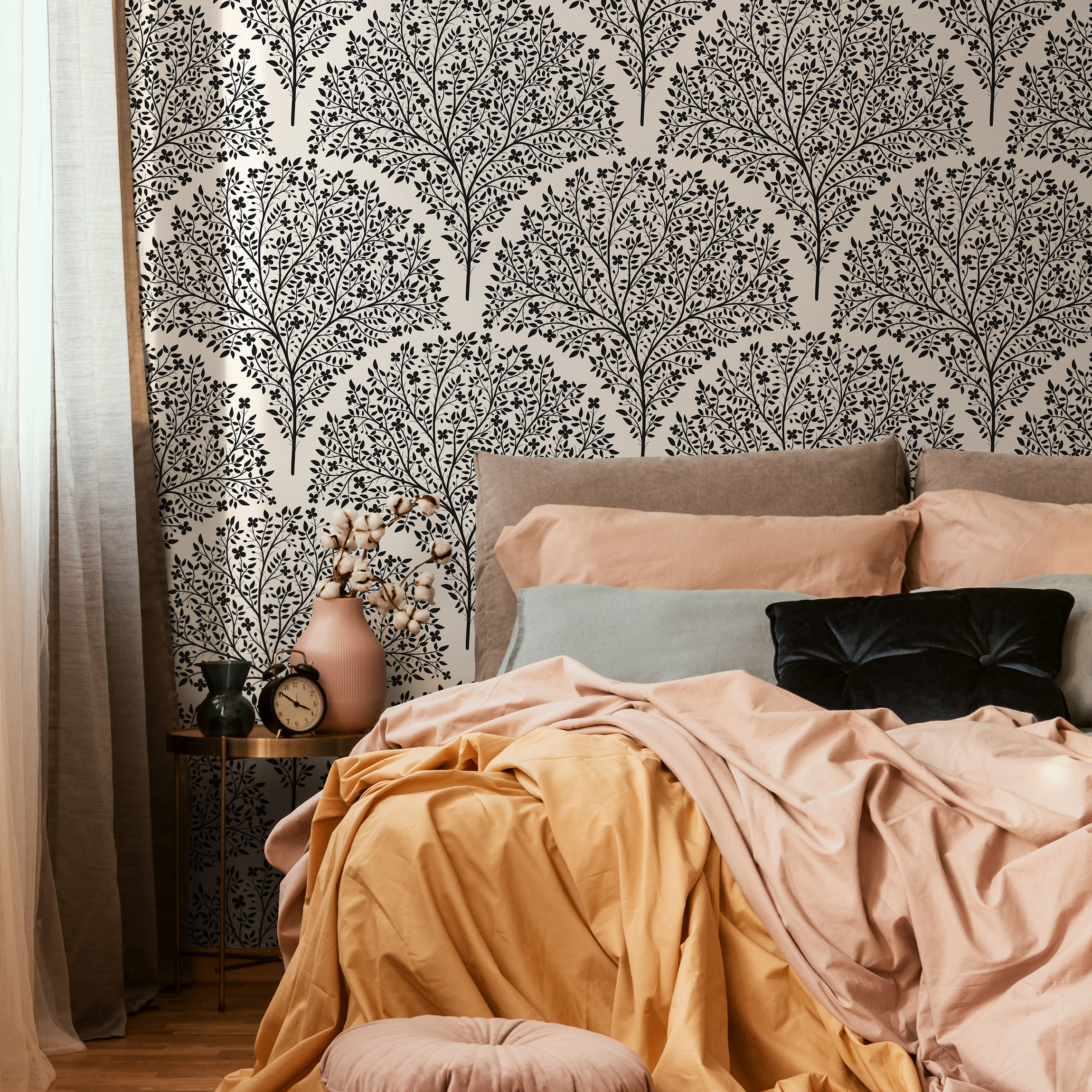 Modern Floral Wallpaper