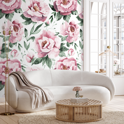 Floral Print Peel And Stick Wallpaper