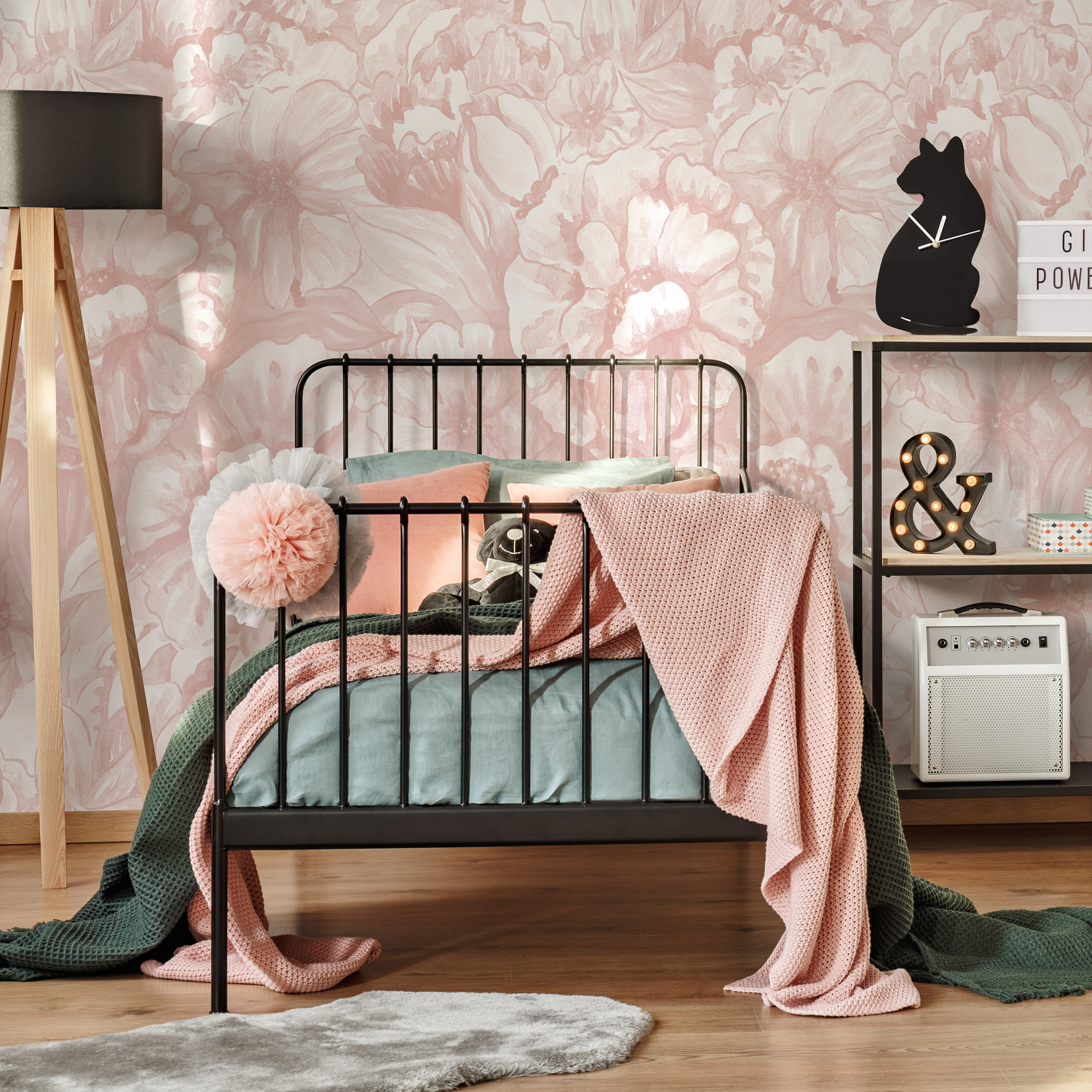Pink And White Floral Wallpaper